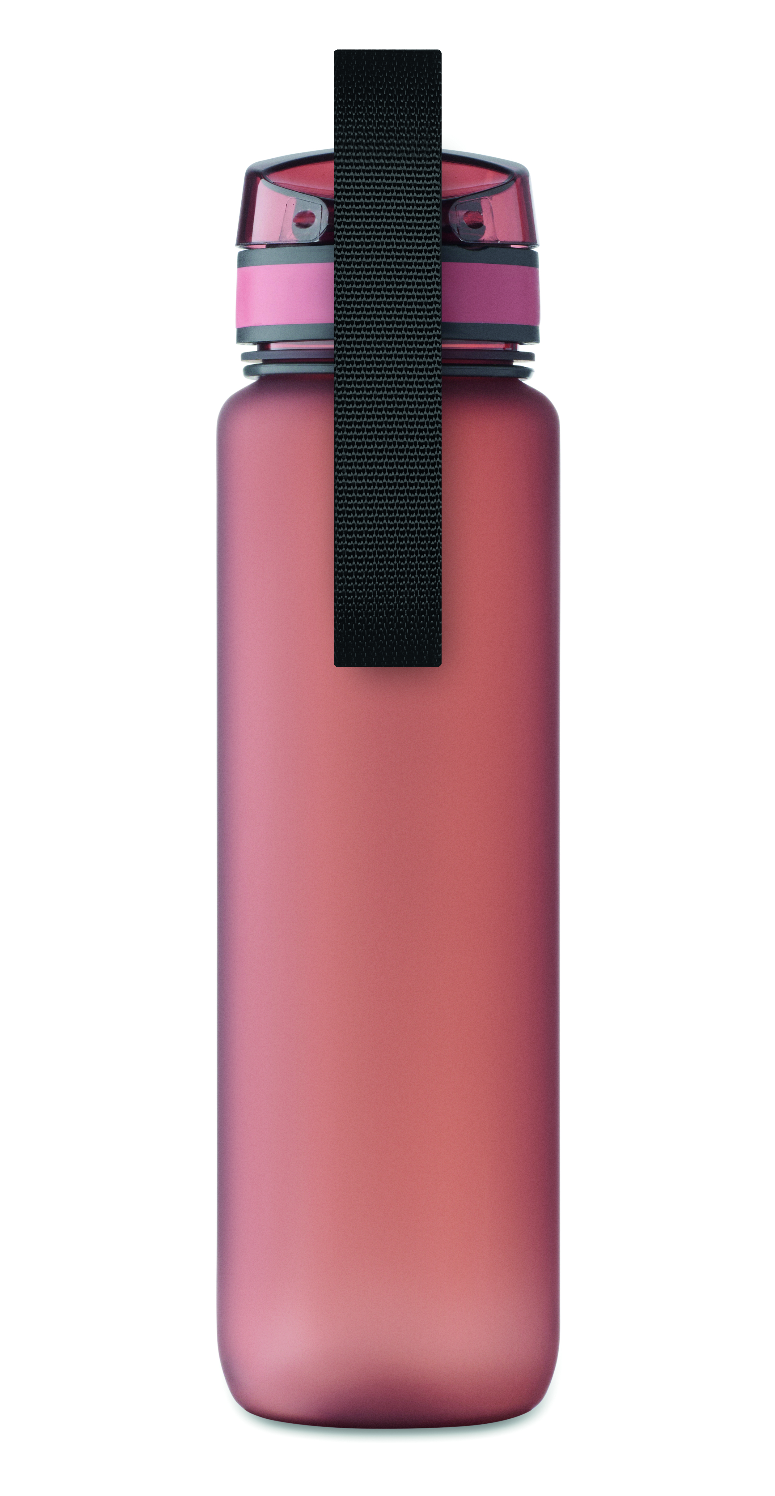 Sport-Trinkflasche RPET 1L ISFORDEN MARK – bedruckbar, mit Trageriemen