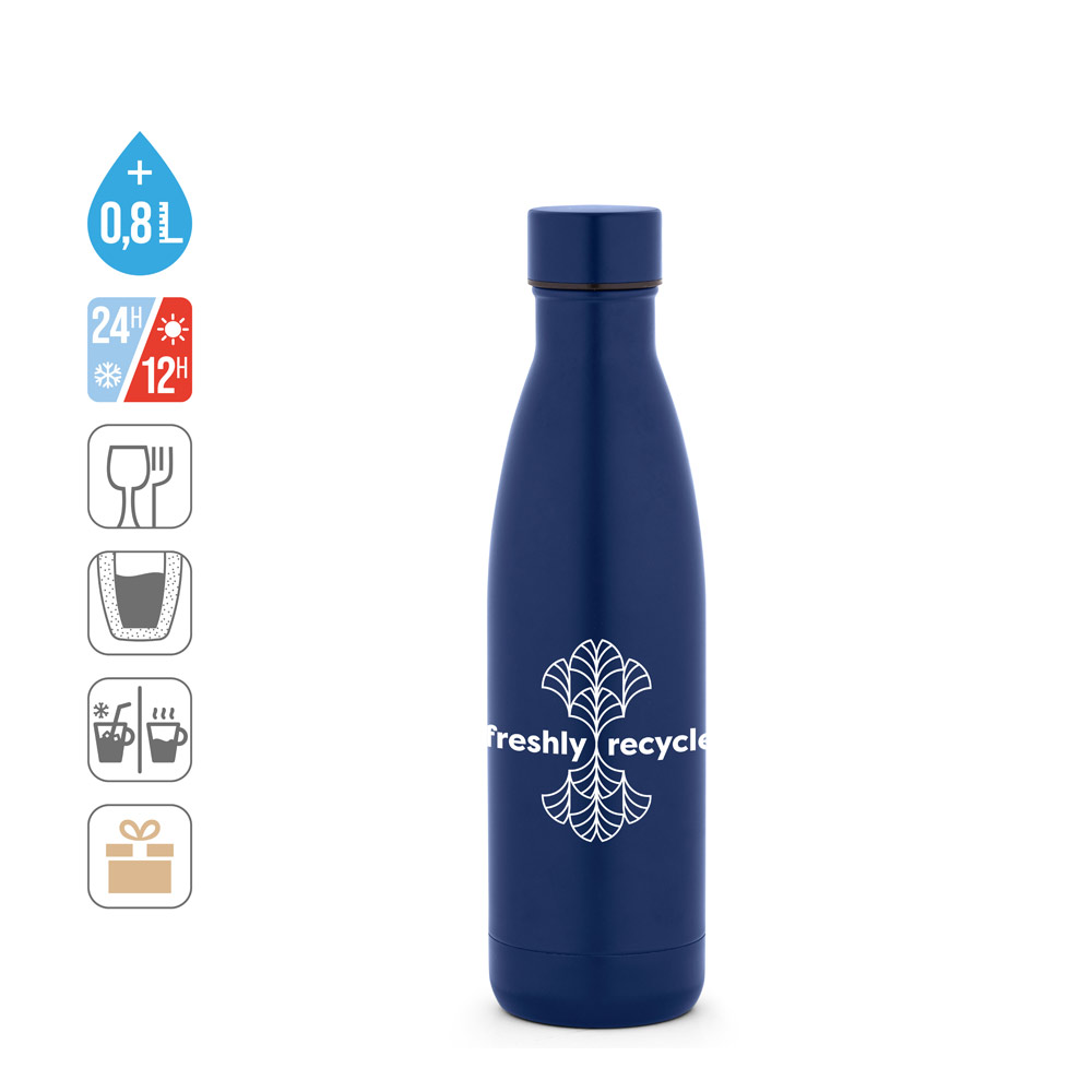 RE-BUFFON Thermosflasche 810 ml aus recyceltem Edelstahl, vakuumisoliert