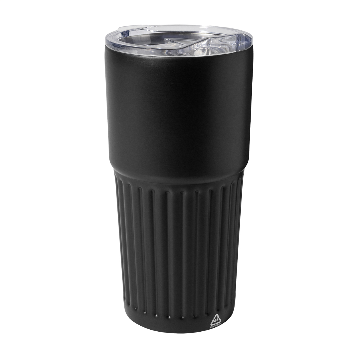 Thermobecher Streaky Tall 600 ml, recycelter Edelstahl, bedruckbar