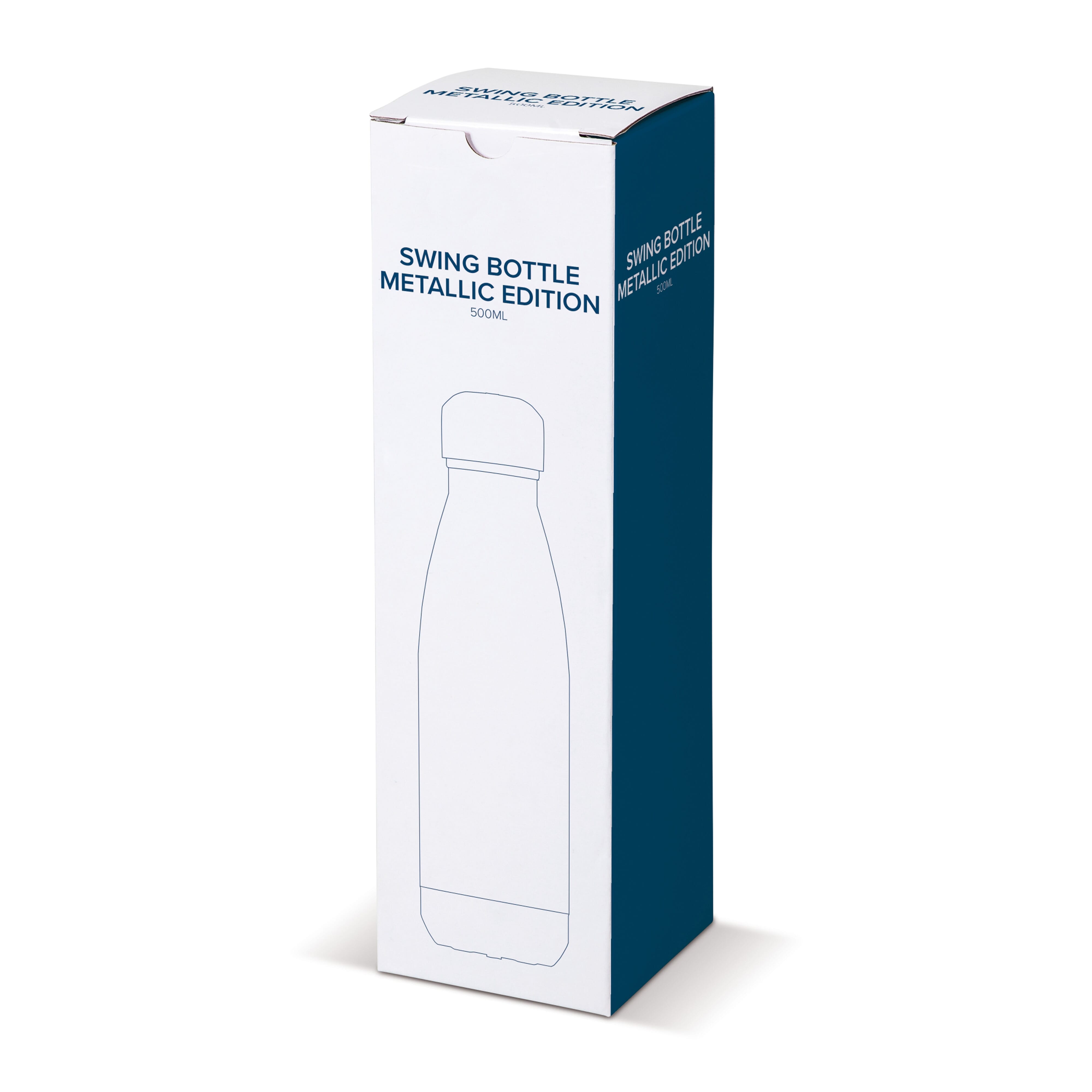 Edelstahl-Trinkflasche Swing Metallic 500ml, doppelwandig & bedruckbar