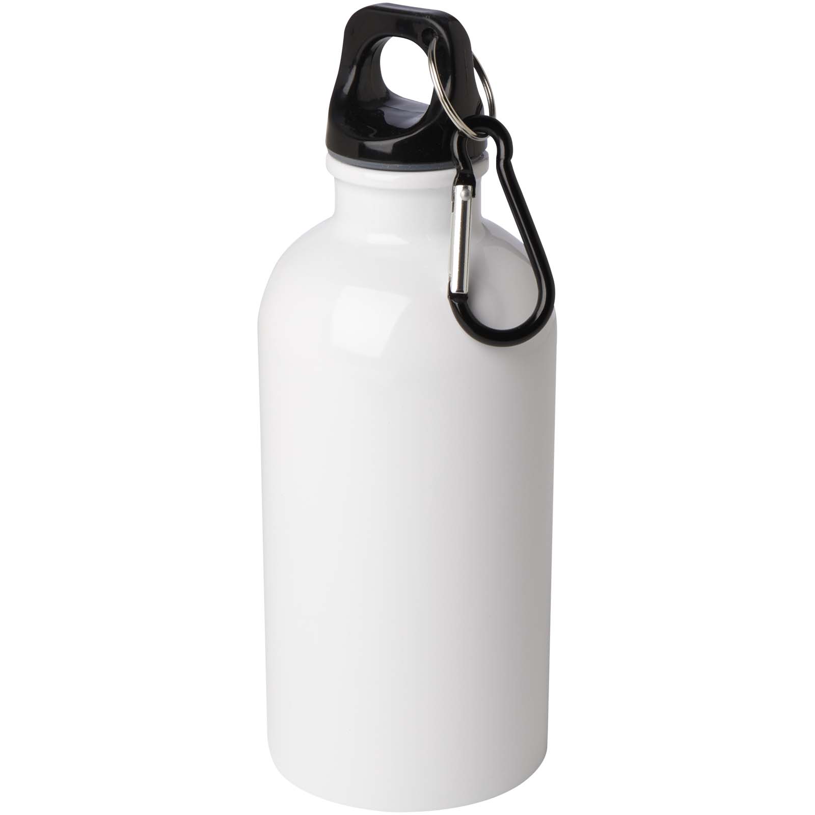 Edelstahl-Trinkflasche Oregon 400 ml, einwandig, mit Karabinerhaken