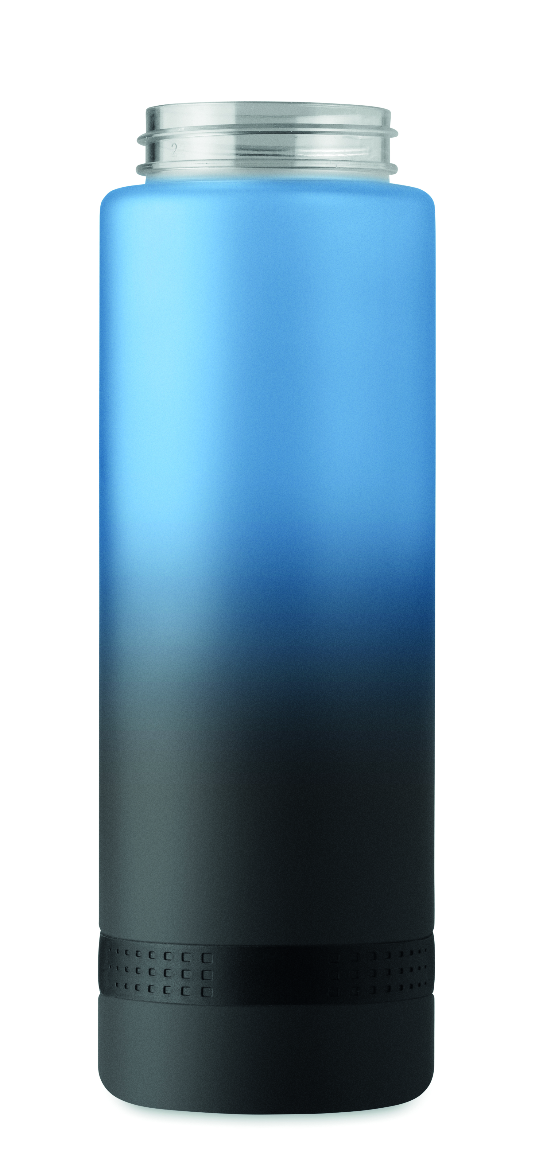Sport-Trinkflasche RPET 1L LEVEL mit Zeitmarkierung & Flip-Top