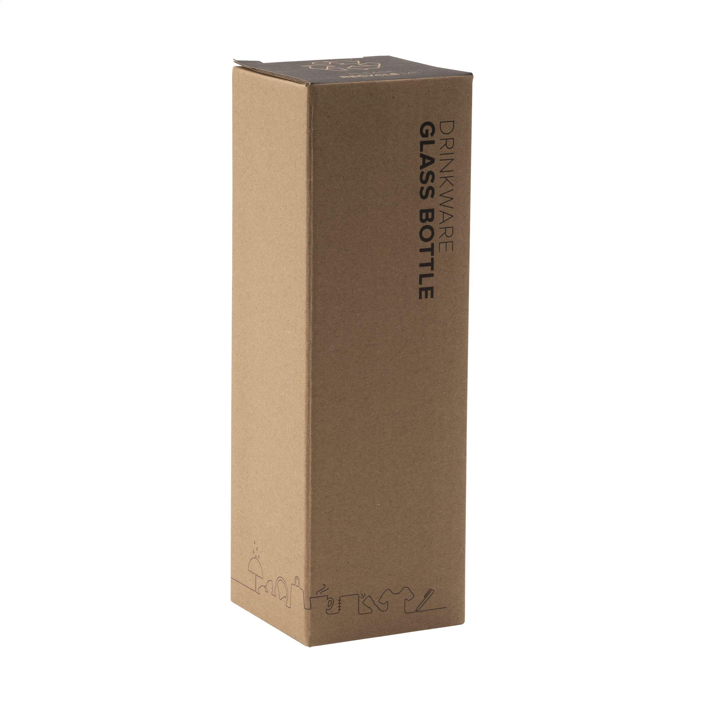 Teeflasche 300 ml aus Borosilikatglas mit Teefilter & Bambus