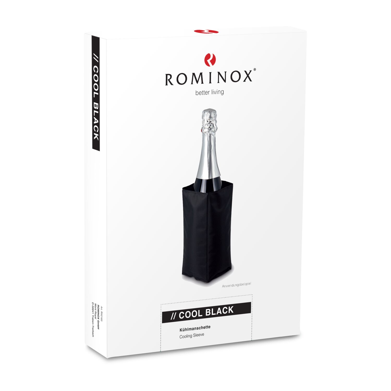 Kühlmanschette für Flaschen aus Synthetikgewebe, bedruckbar – ROMINOX®