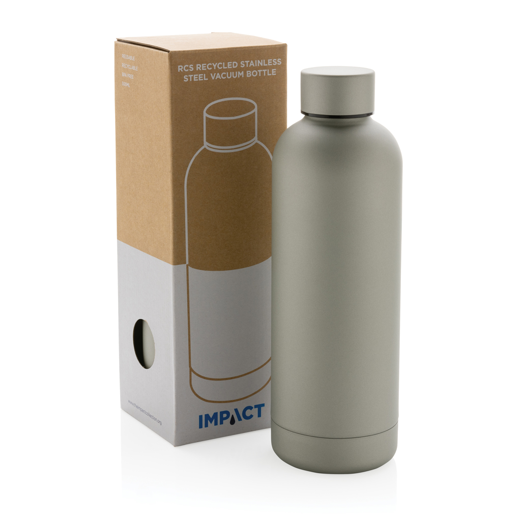 Impact Vakuumflasche 500 ml recycelter Edelstahl RCS – bedruckbar