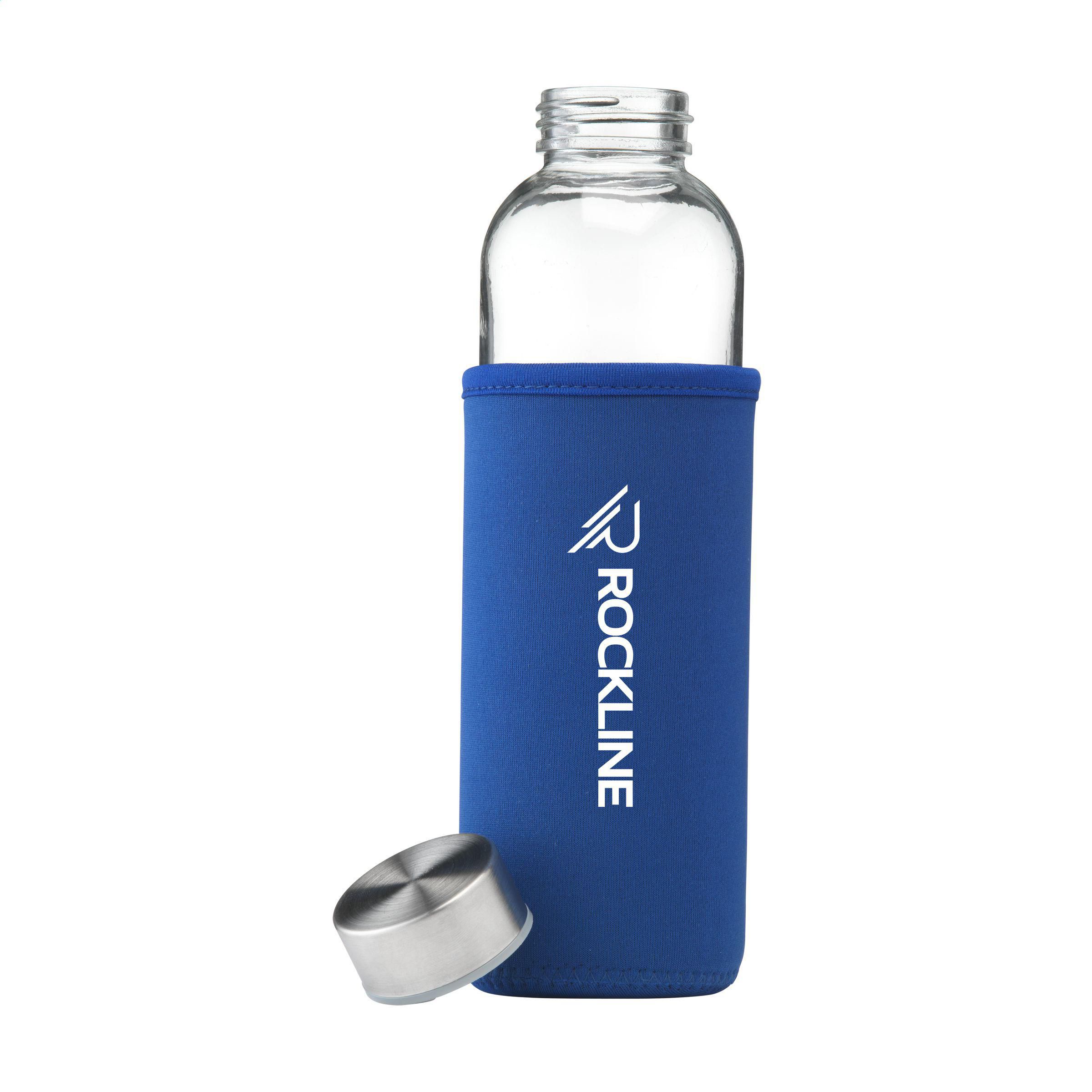 Glas-Trinkflasche 500 ml Senga mit Neoprenhülle, bedruckbar