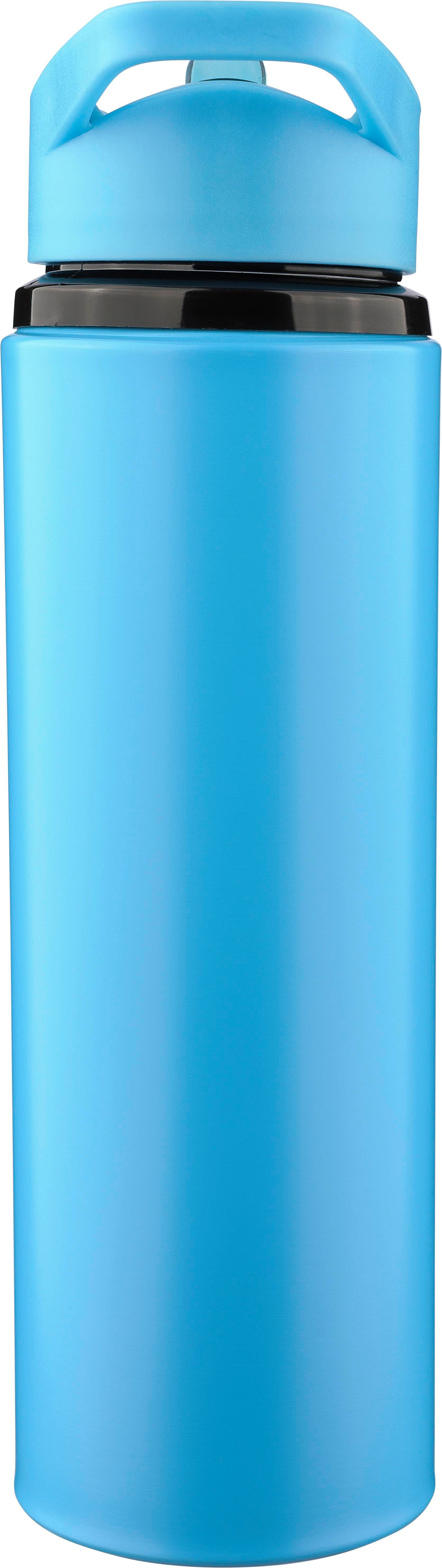 Trinkflasche Edelstahl 500 ml Zeno – recycelt, mit Strohhalm, bedruckbar
