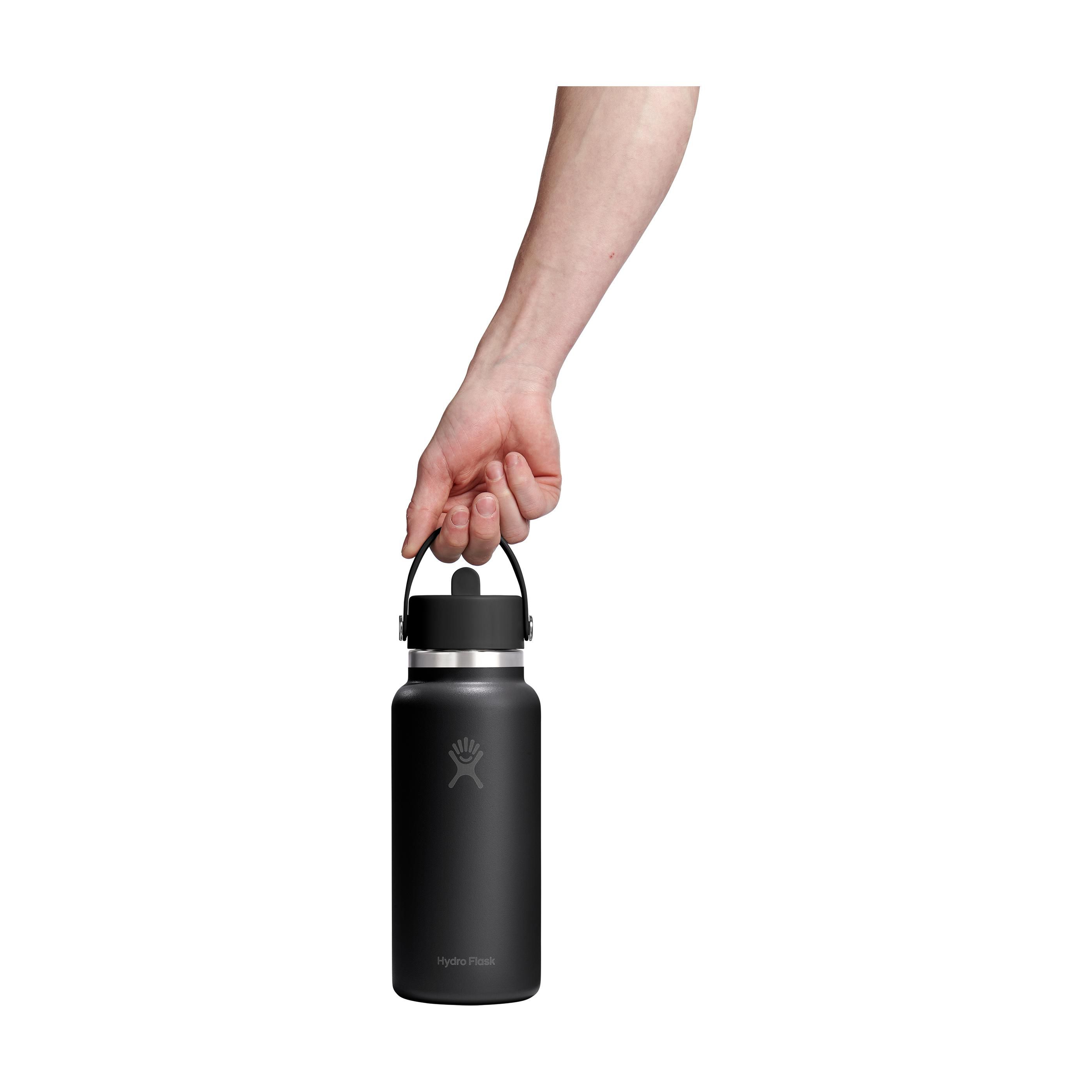 Hydro Flask Edelstahl-Trinkflasche 946 ml, Wide Mouth Straw Cap, bedruckbar