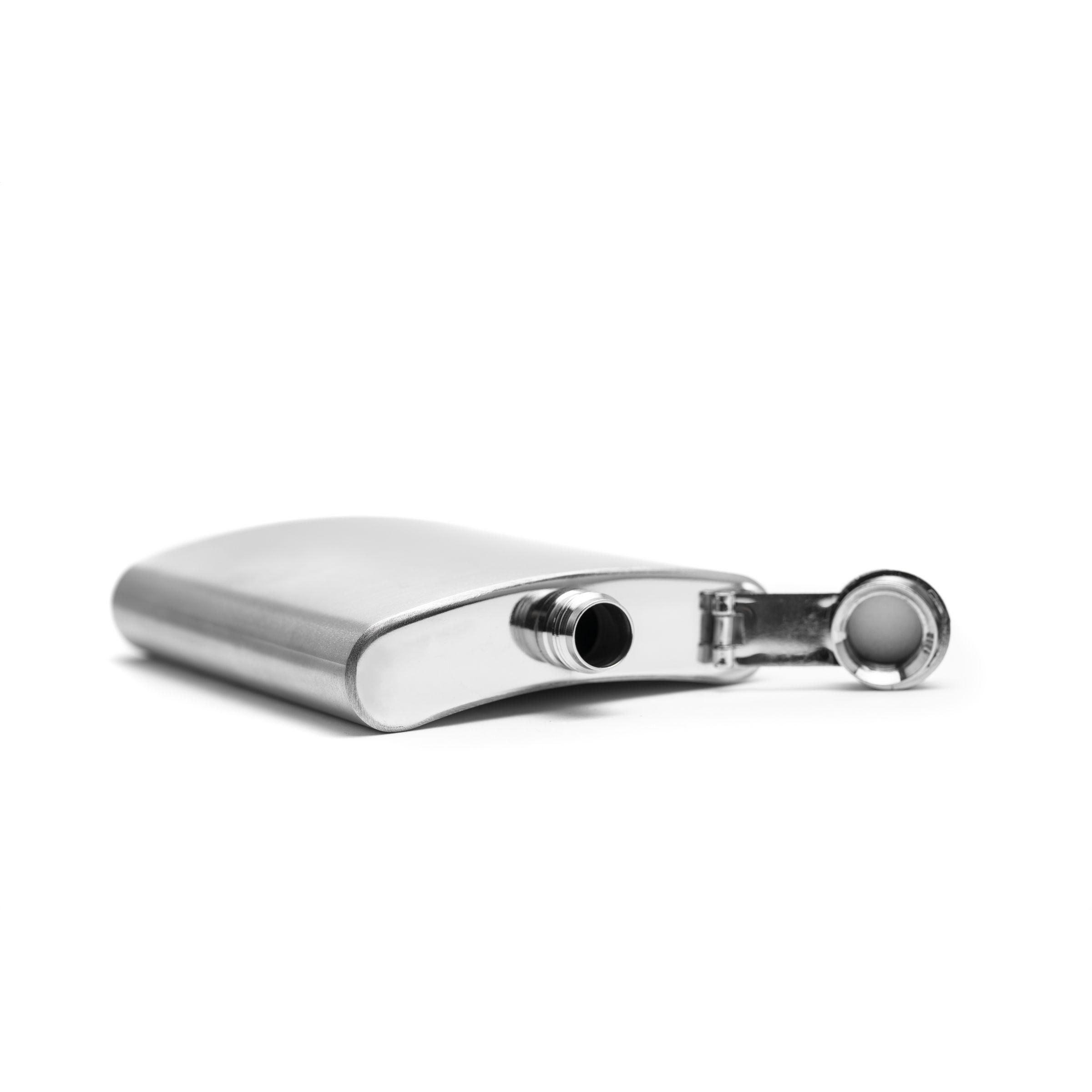 Flachmann HipFlask 200 ml Edelstahl, gebürstet – bedruckbar
