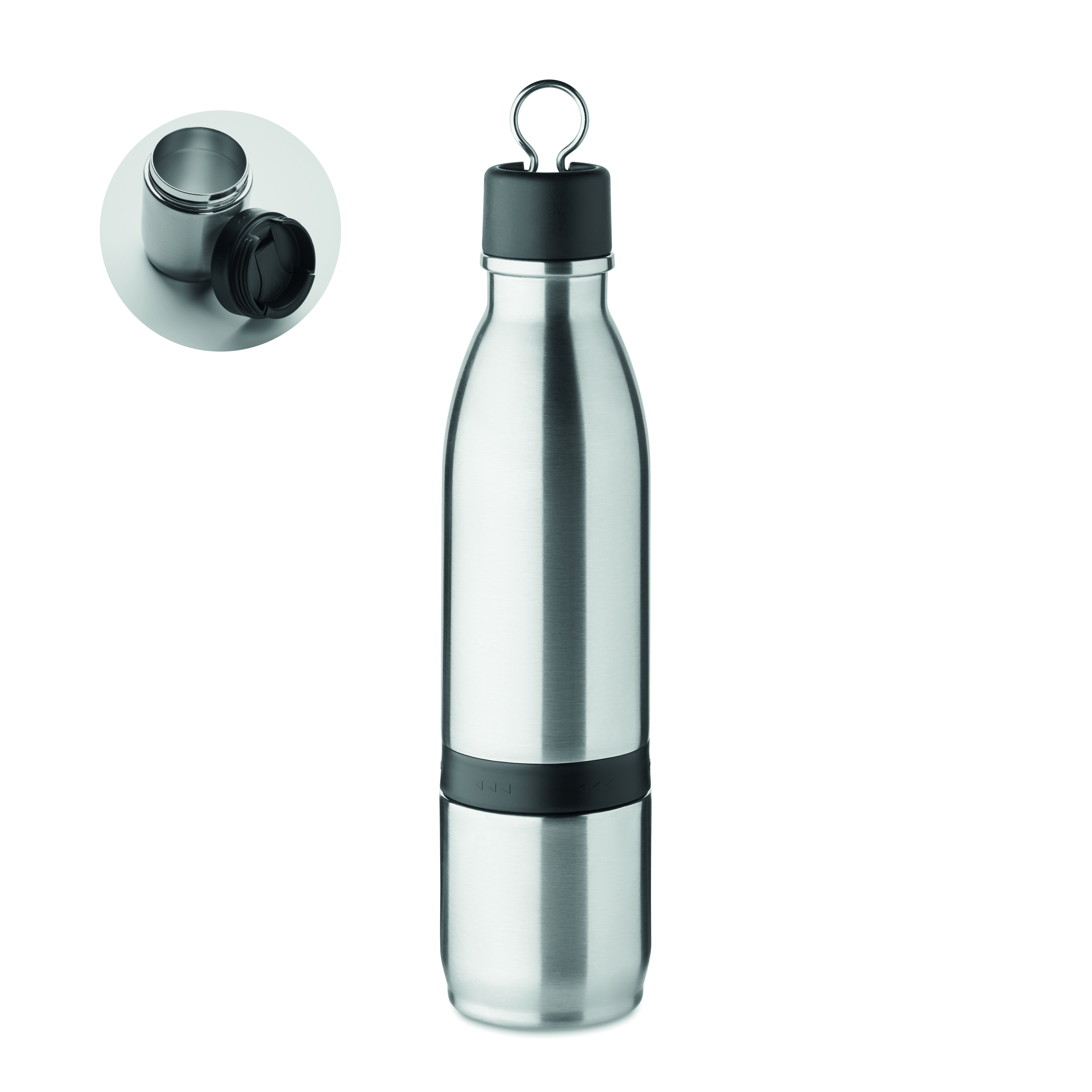Isolierflasche 500ml ATERA 2in1 Edelstahl, doppelwandig mit Becher