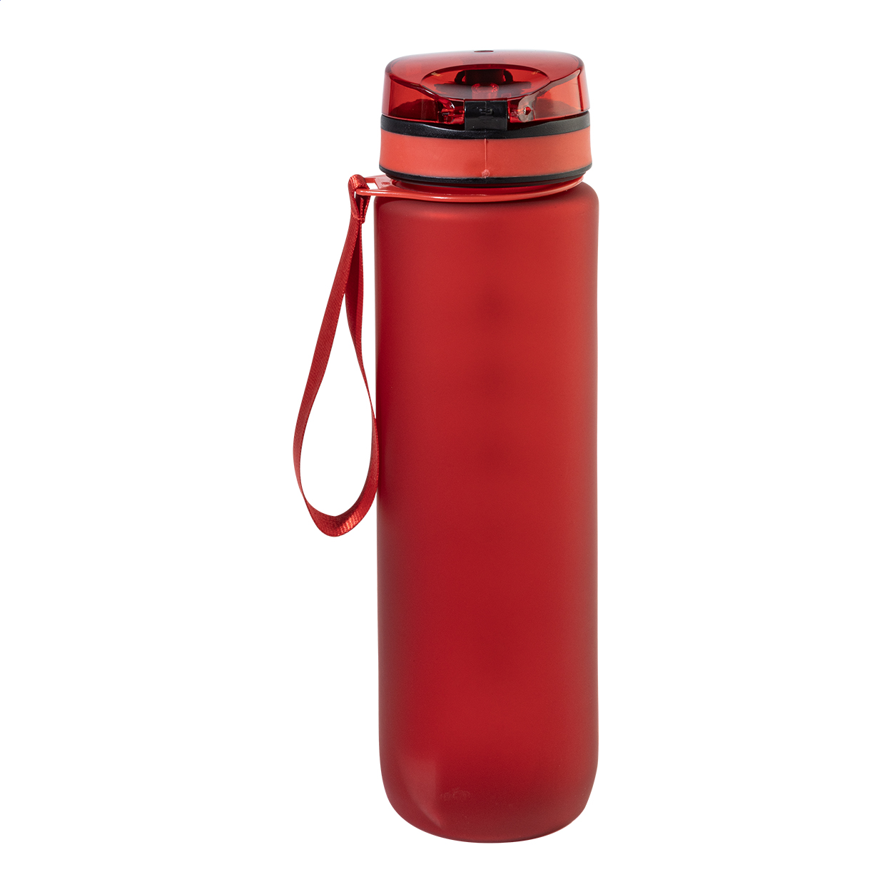 RPET Trinkflasche 1000 ml mit Motivationsanzeige & Flip-Top, bedruckbar