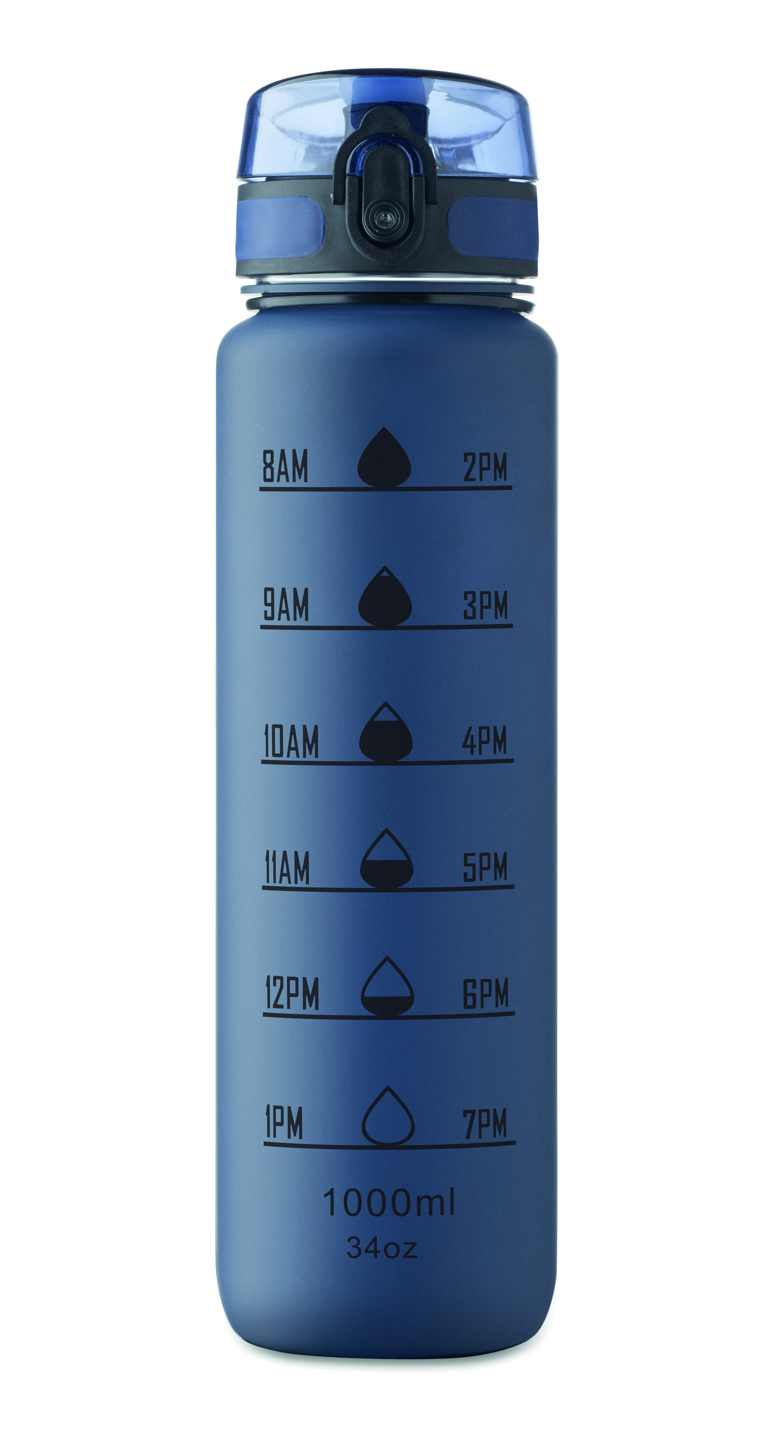 Sport-Trinkflasche RPET 1L ISFORDEN MARK – bedruckbar, mit Trageriemen