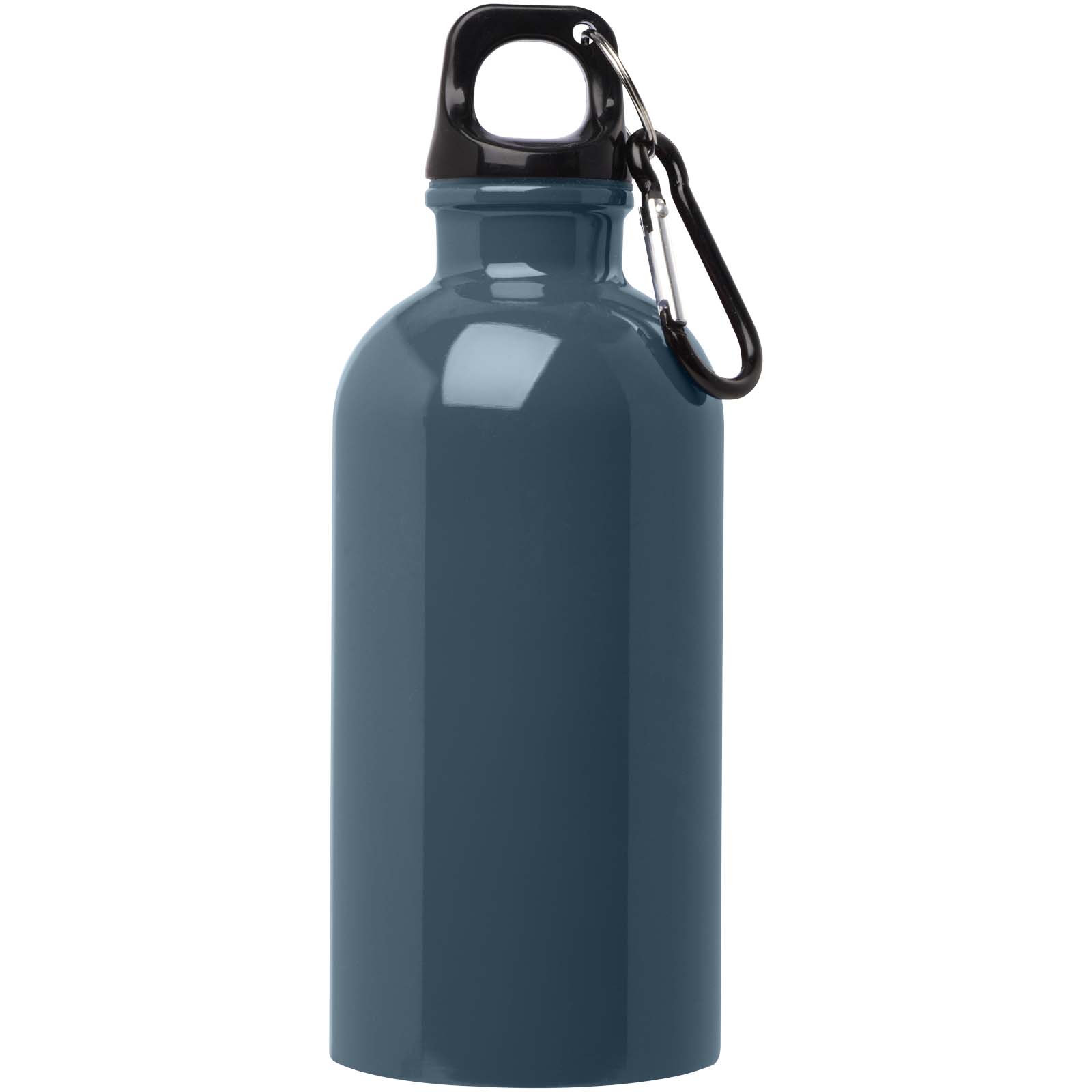 Edelstahl-Trinkflasche Oregon 400 ml, einwandig, mit Karabinerhaken