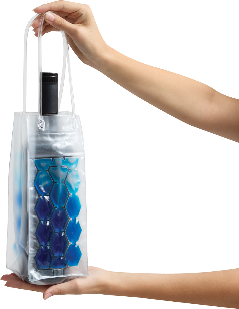 Kühltasche ICE CUBE aus PVC für Flaschen bis 1 L, bedruckbar