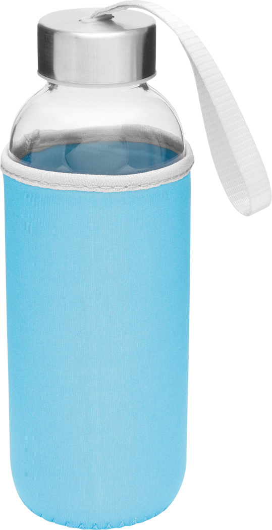 Glas-Trinkflasche TAKE WELL 450 ml mit Schutzhülle, bedruckbar