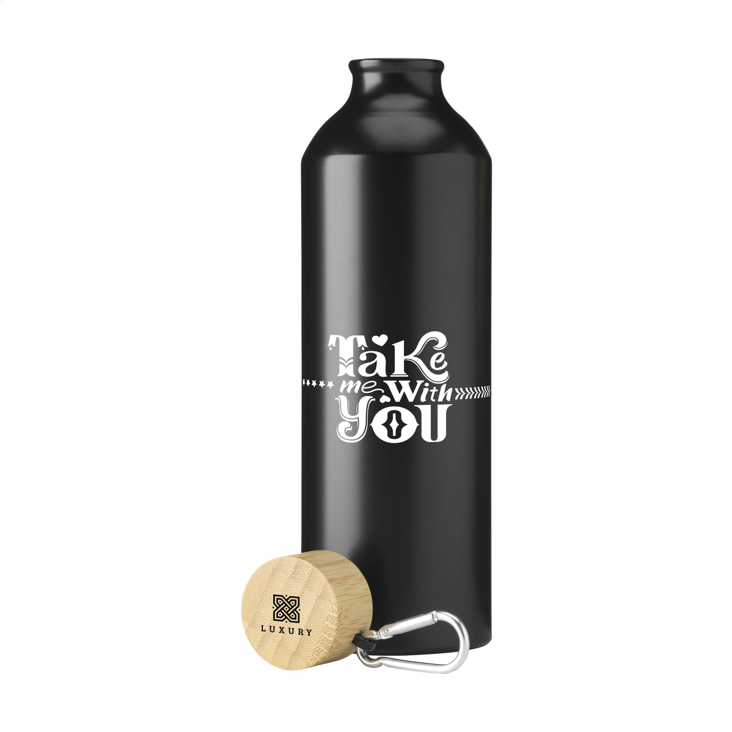Edelstahl-Trinkflasche 750 ml, RCS recycelt, mit Bambusverschluss