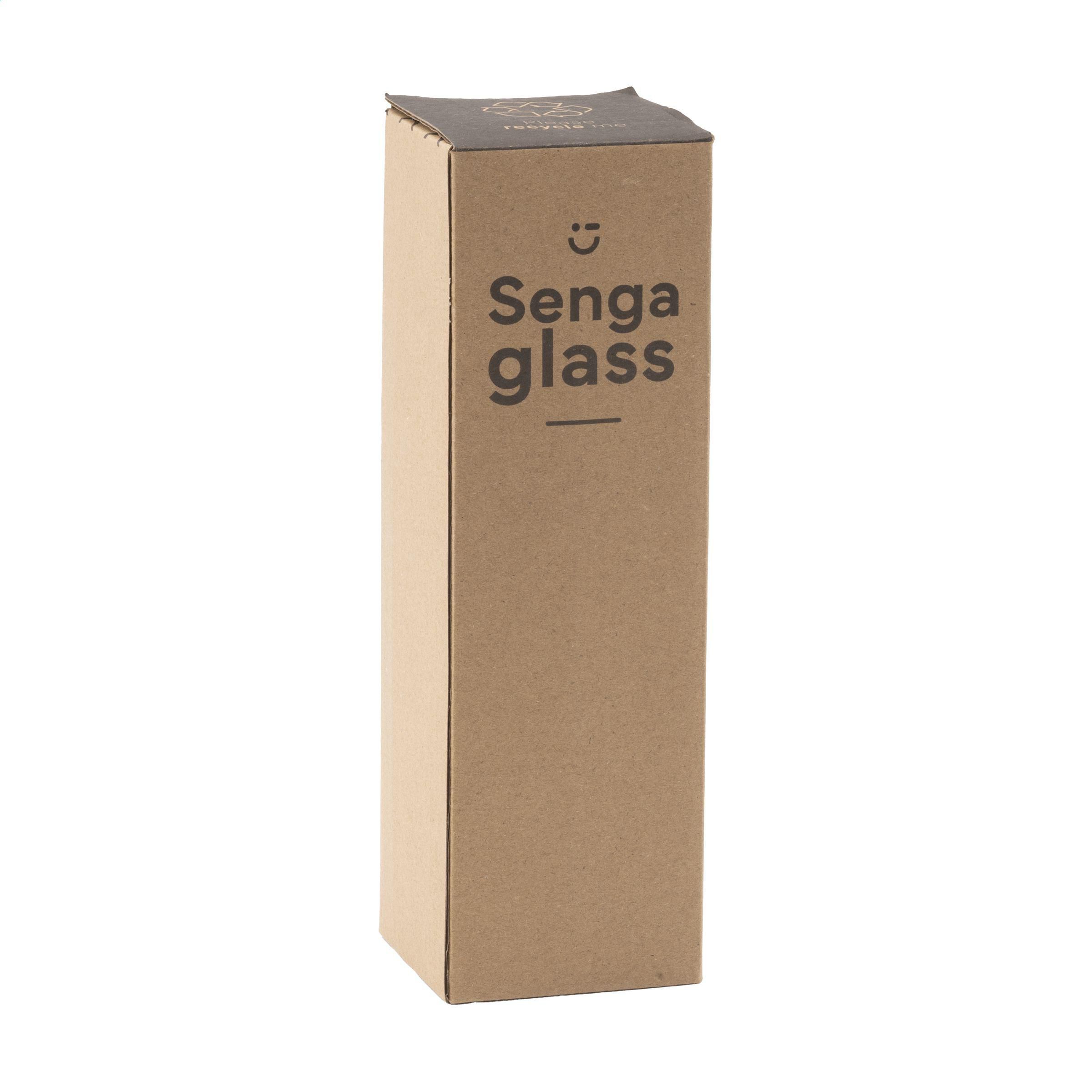 Glas-Trinkflasche 500 ml Senga mit Neoprenhülle, bedruckbar