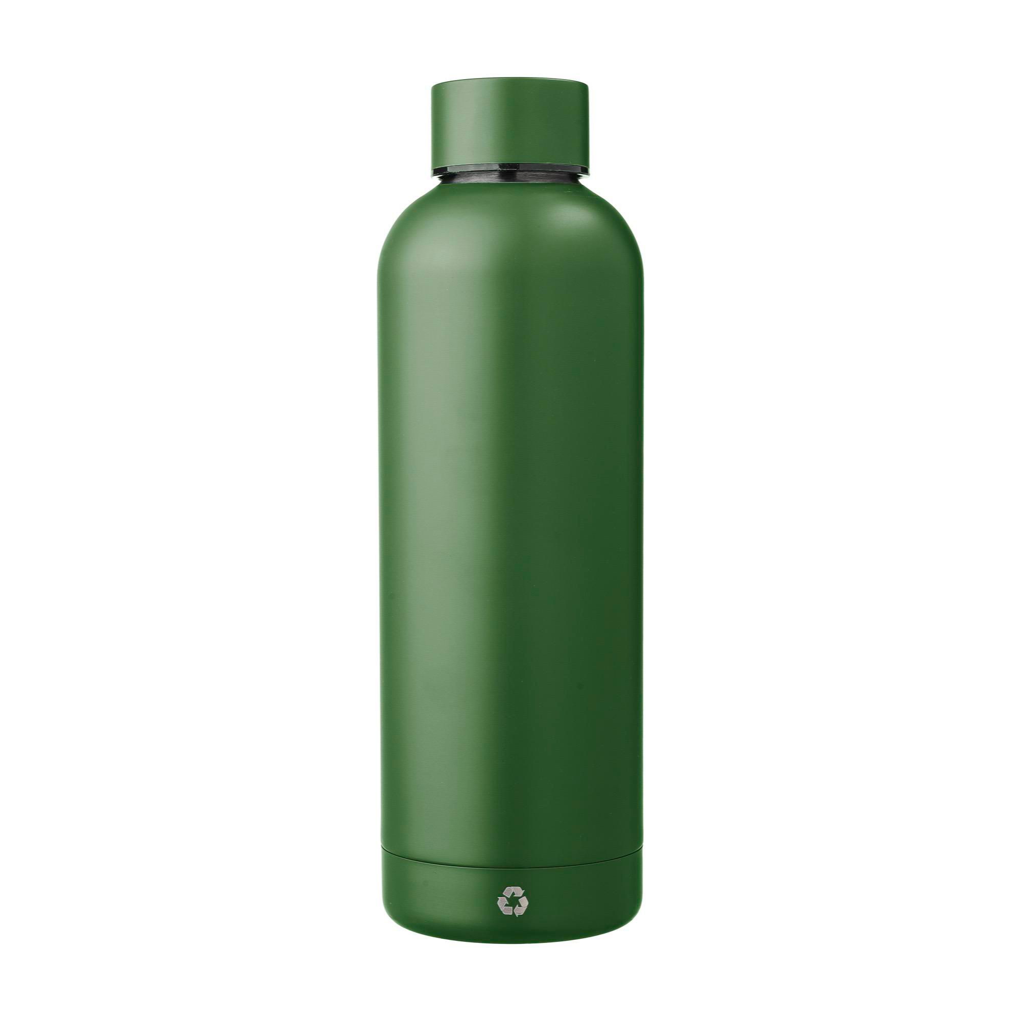 Edelstahl-Trinkflasche recycelt, 500 ml, doppelwandig, bedruckbar