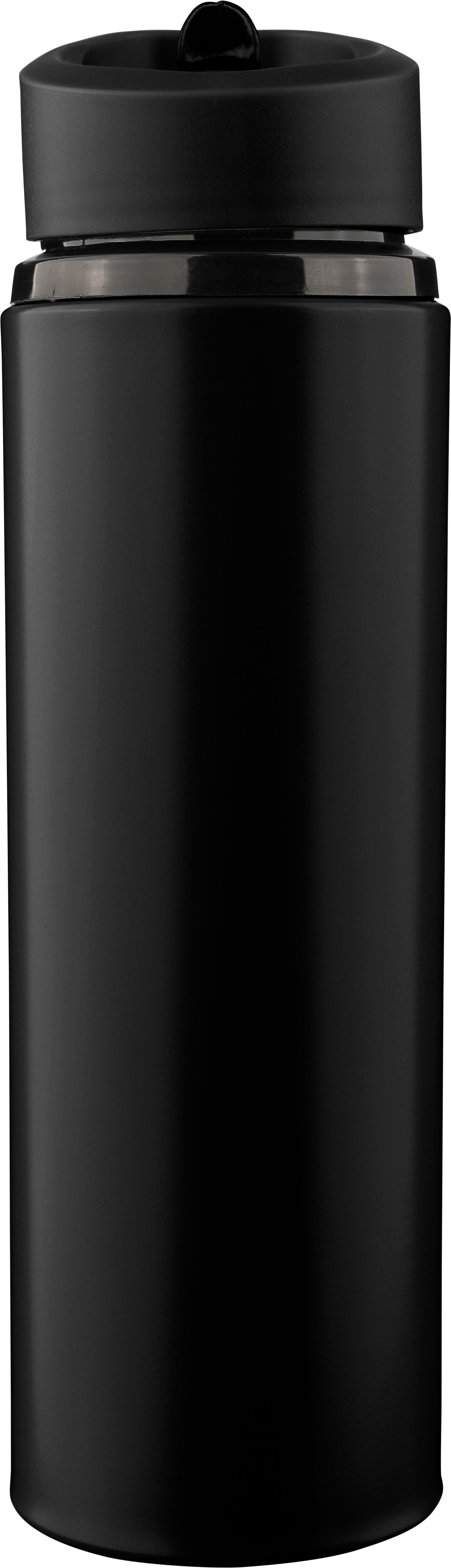 Trinkflasche Edelstahl 500 ml Zeno – recycelt, mit Strohhalm, bedruckbar