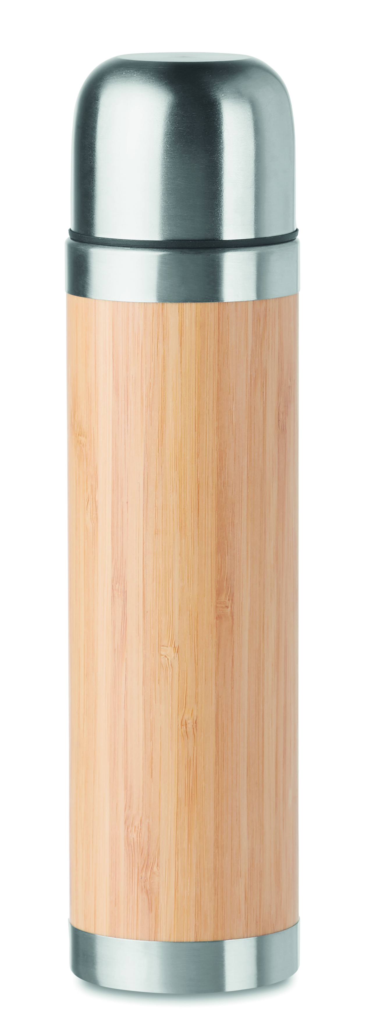 Isolierkanne CHAN BAMBOO 400ml Edelstahl, doppelwandig – bedruckbar