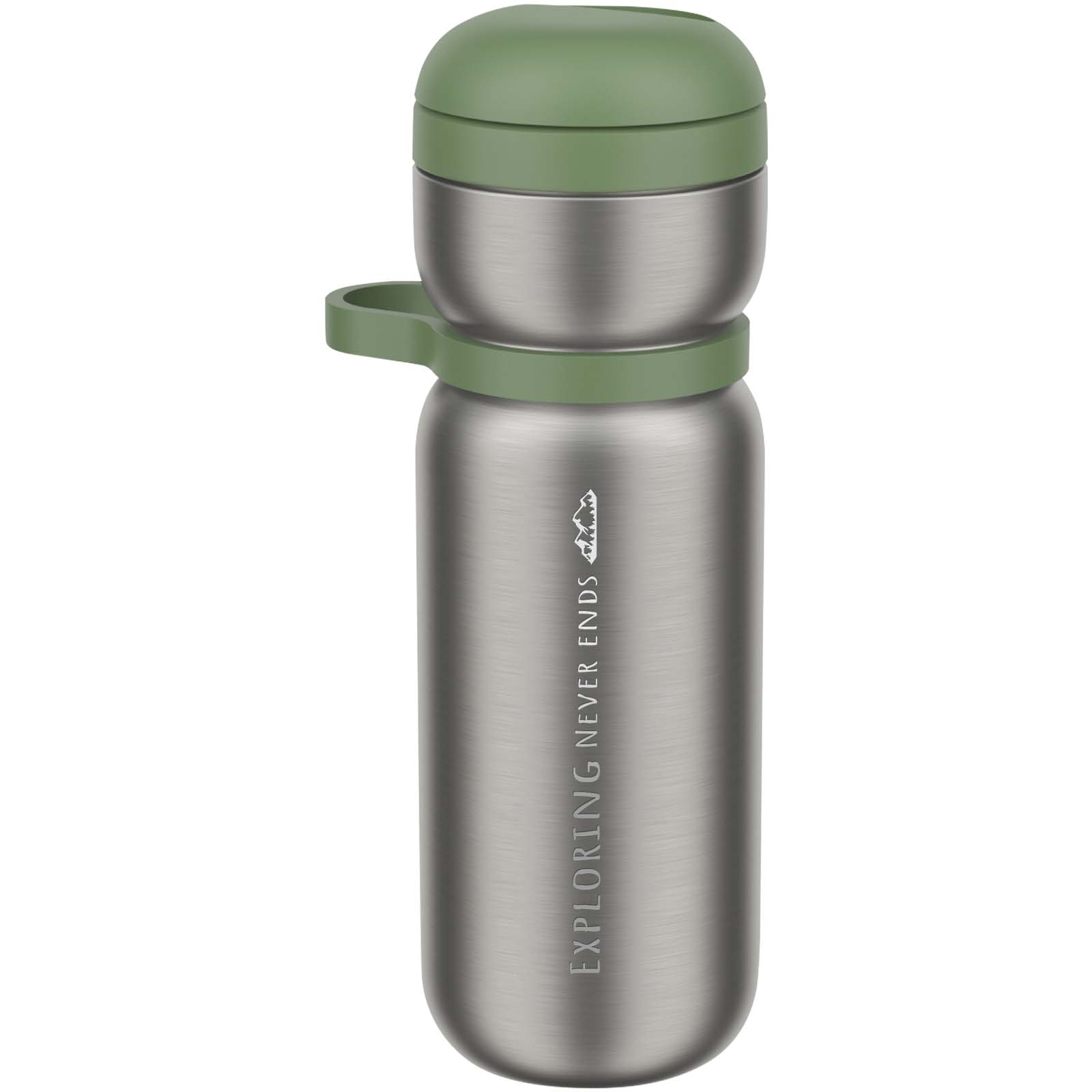 Thermo-Sportflasche Mepal Twist 600 ml Edelstahl mit Strohhalm