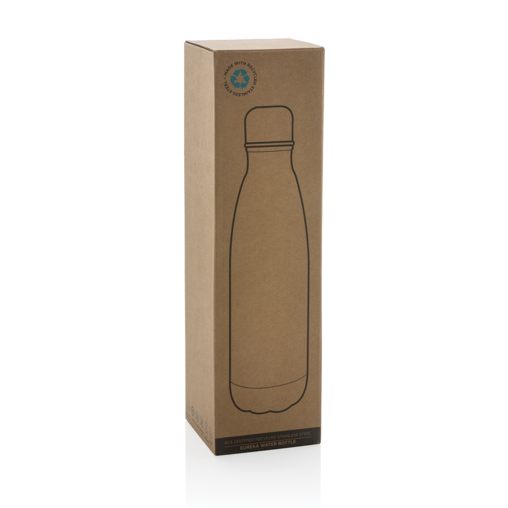 Trinkflasche Eureka Edelstahl 500 ml, RCS-recycelt, bedruckbar