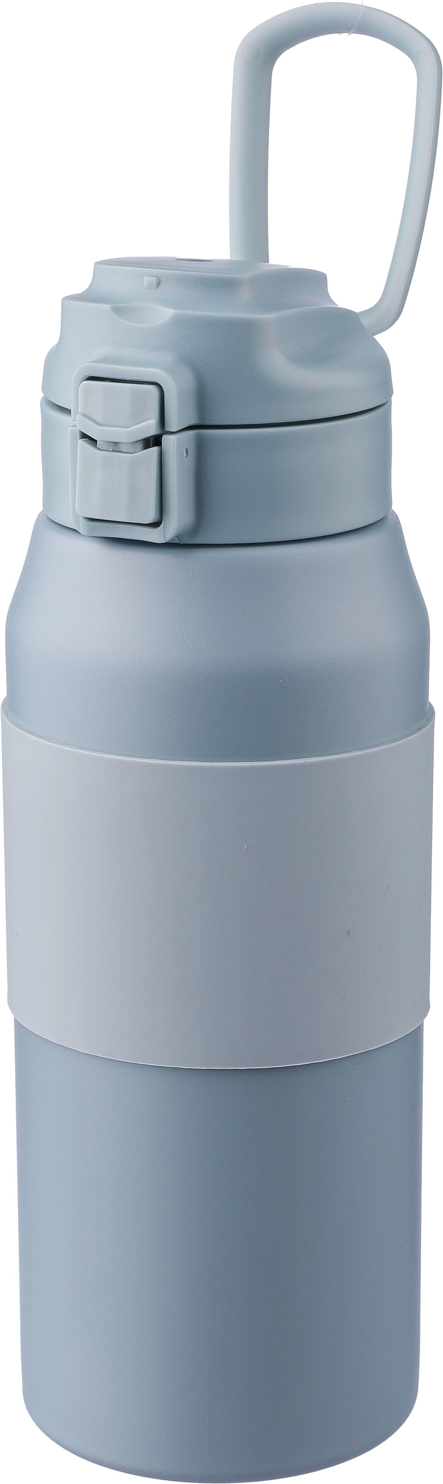 Doppelwandige Edelstahl-Trinkflasche 800 ml Katie mit Strohhalm