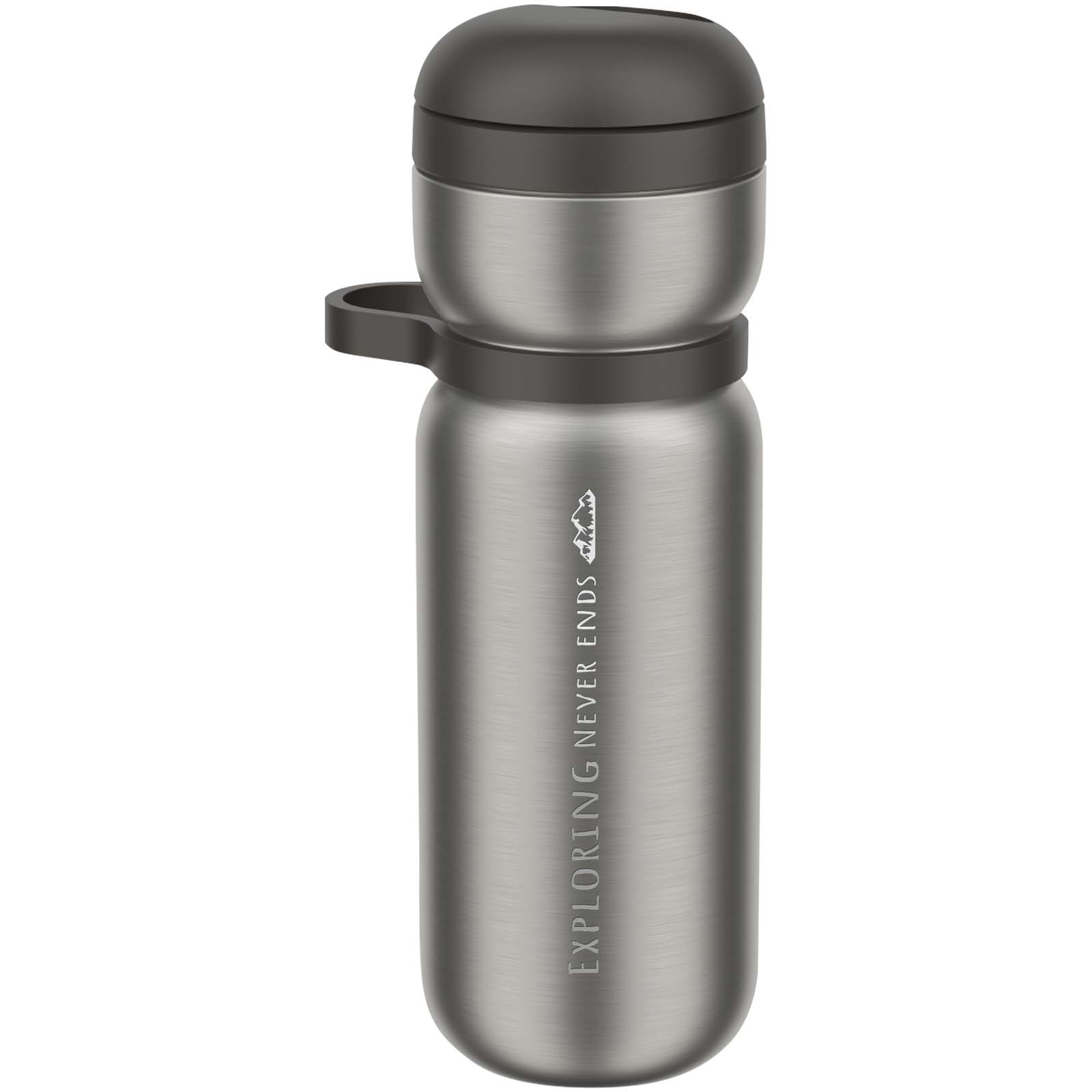Thermo-Sportflasche Mepal Twist 600 ml Edelstahl mit Strohhalm