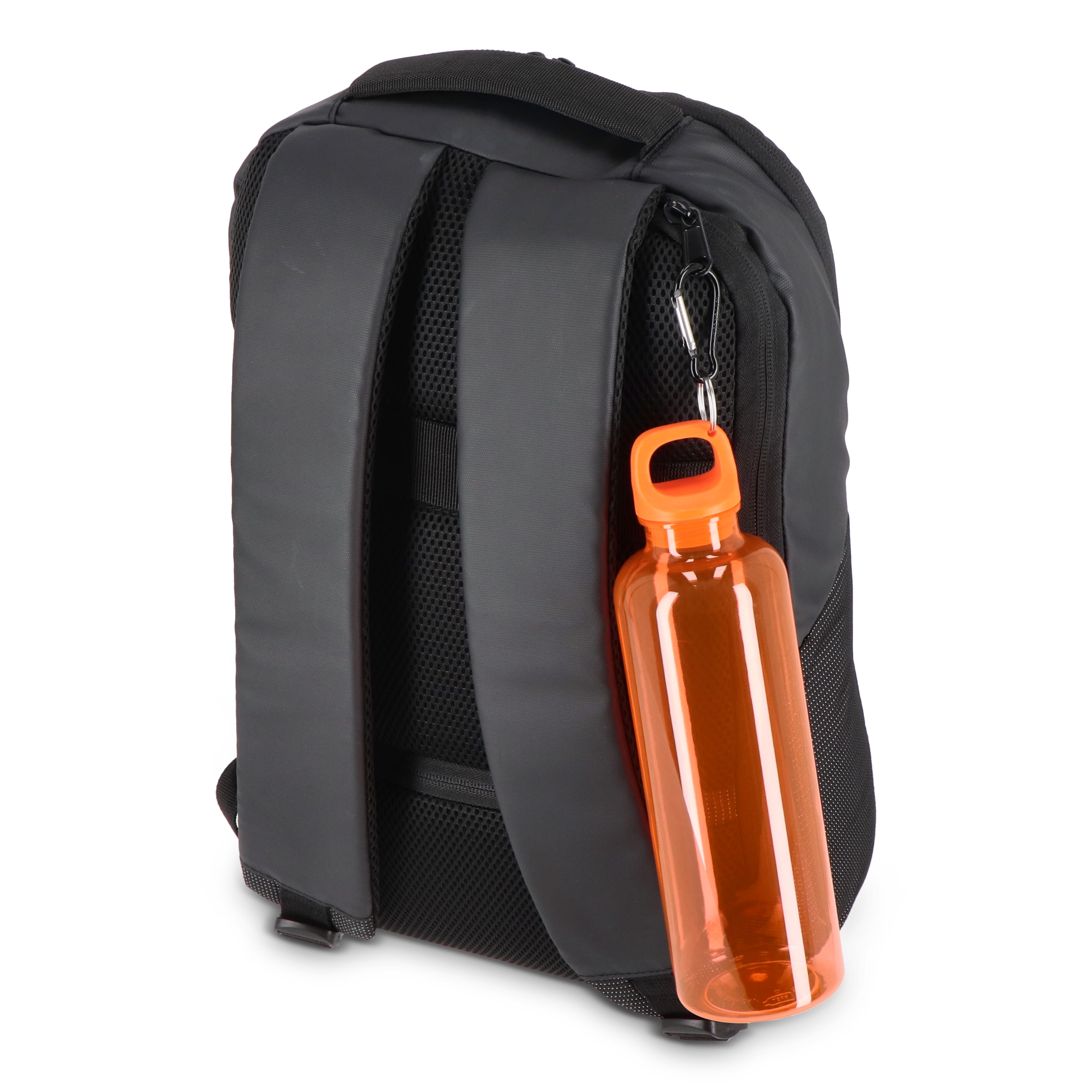 Trinkflasche R-PET 750 ml mit Karabiner – bedruckbar als Werbeartikel