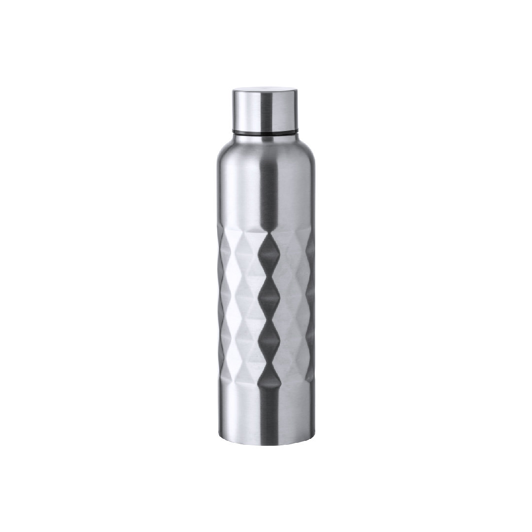 Edelstahl-Trinkflasche Harriet 850 ml, mattes Rautendesign, bedruckbar
