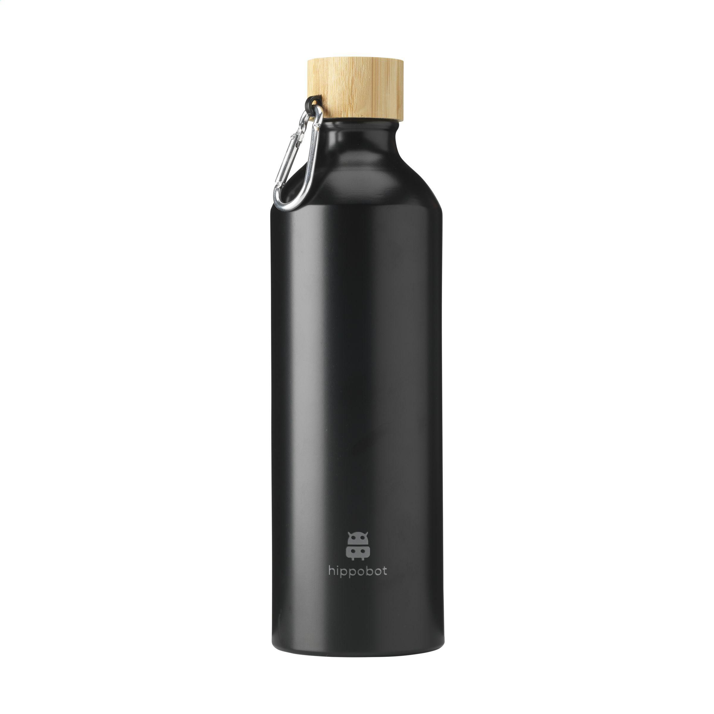 Edelstahl-Trinkflasche 750 ml, RCS recycelt, mit Bambusverschluss