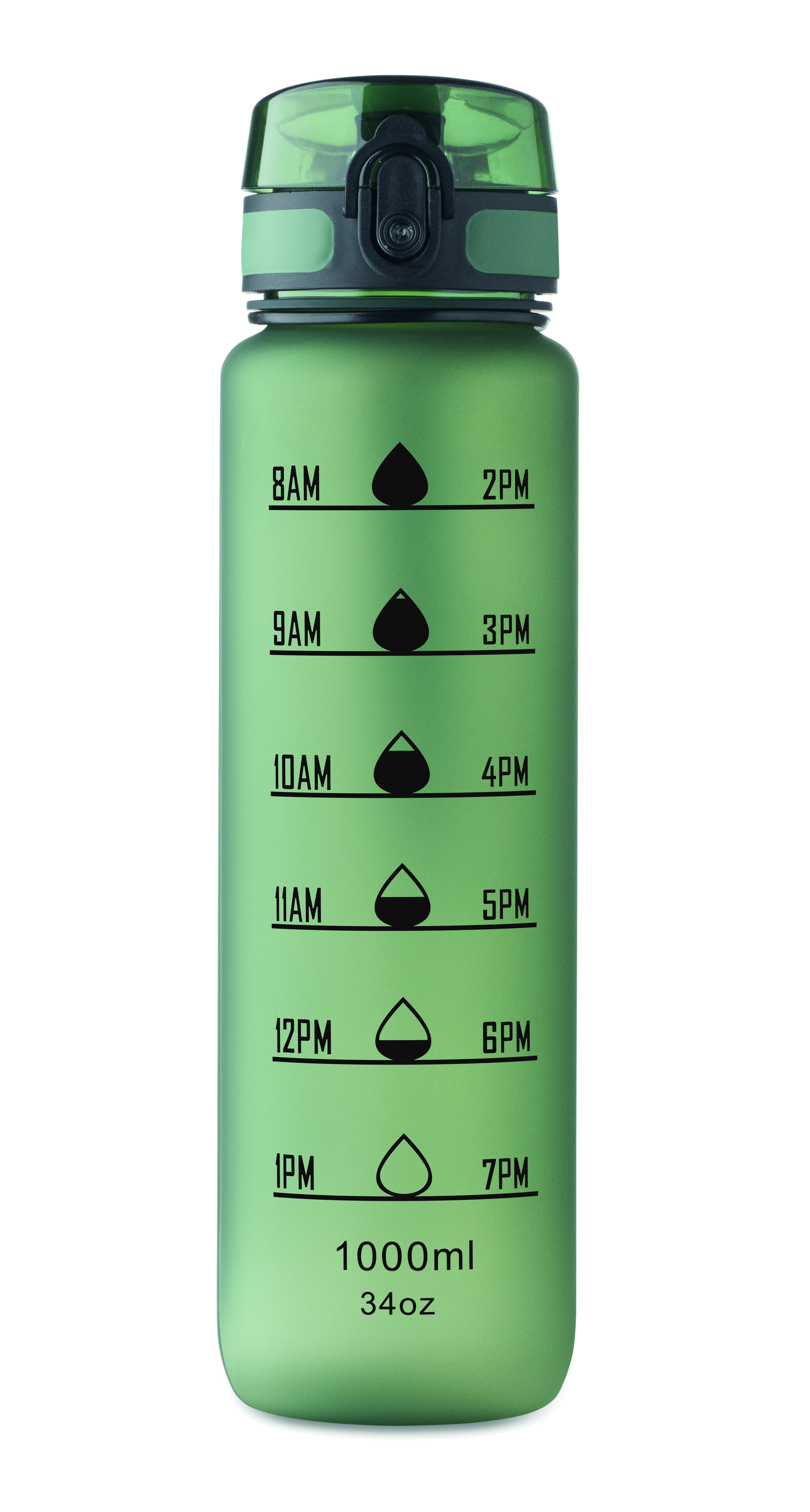 Sport-Trinkflasche RPET 1L ISFORDEN MARK – bedruckbar, mit Trageriemen