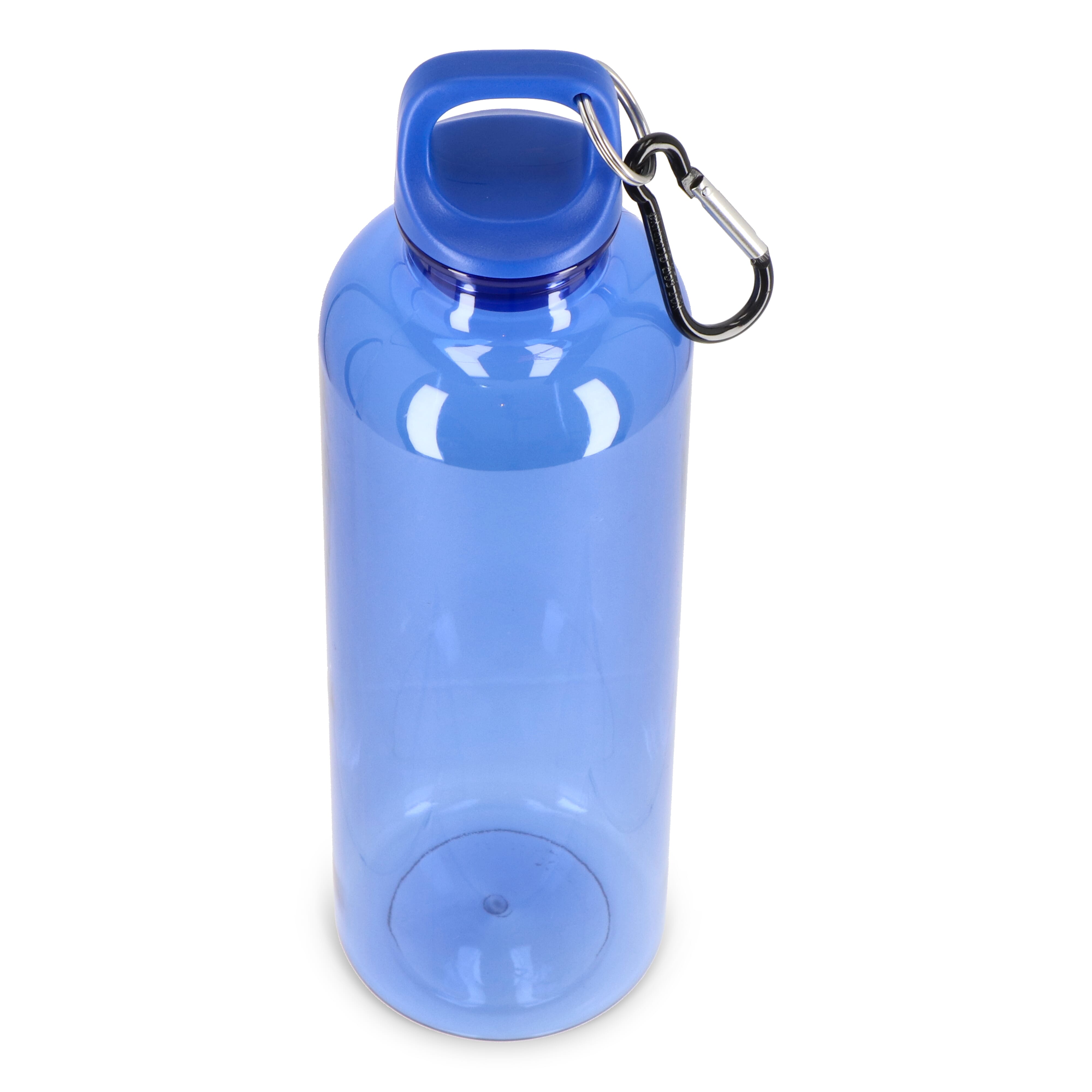 Trinkflasche R-PET 750 ml mit Karabiner – bedruckbar als Werbeartikel