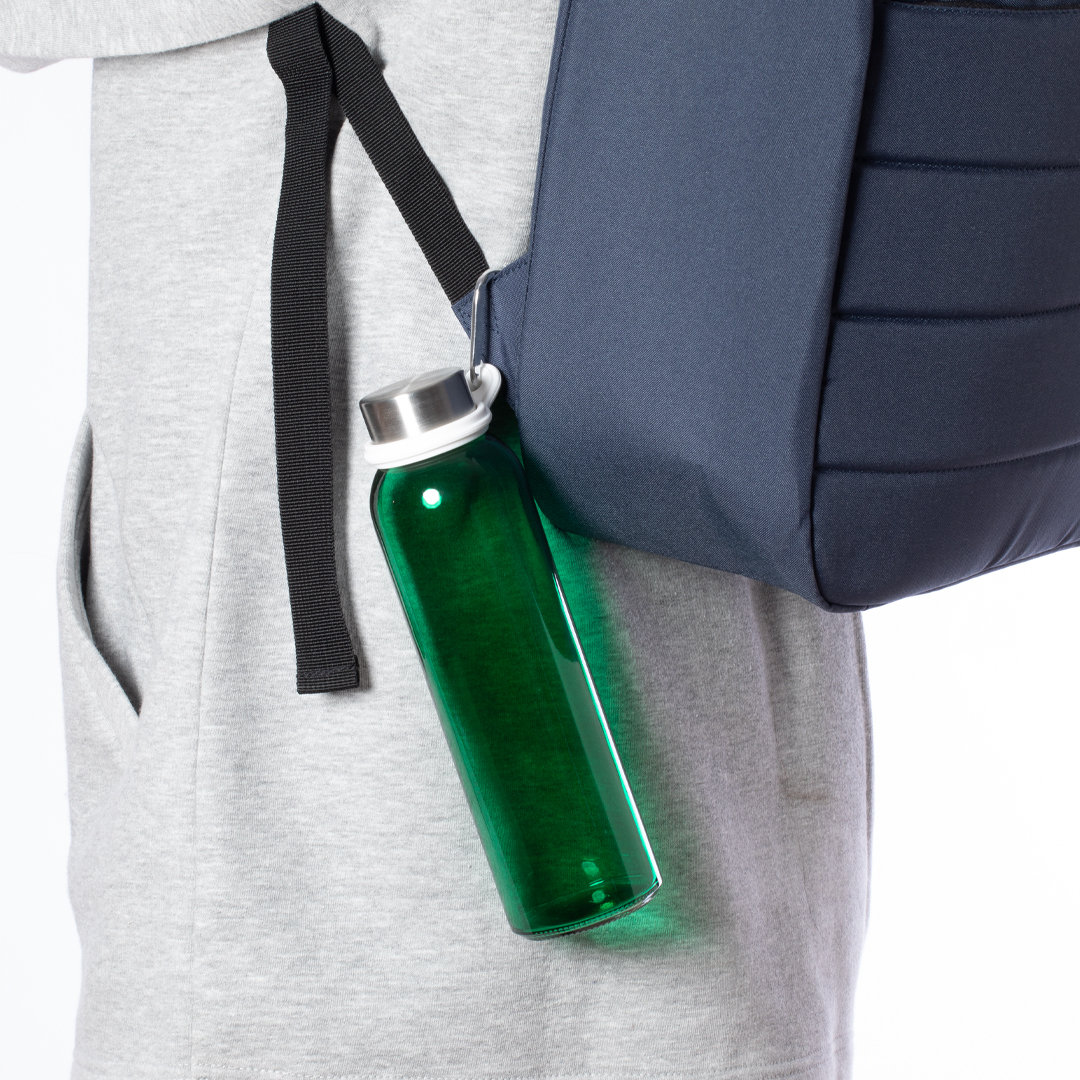 Flaschenhalter Gotan aus Silikon mit Aluminiumkarabiner, bedruckbar