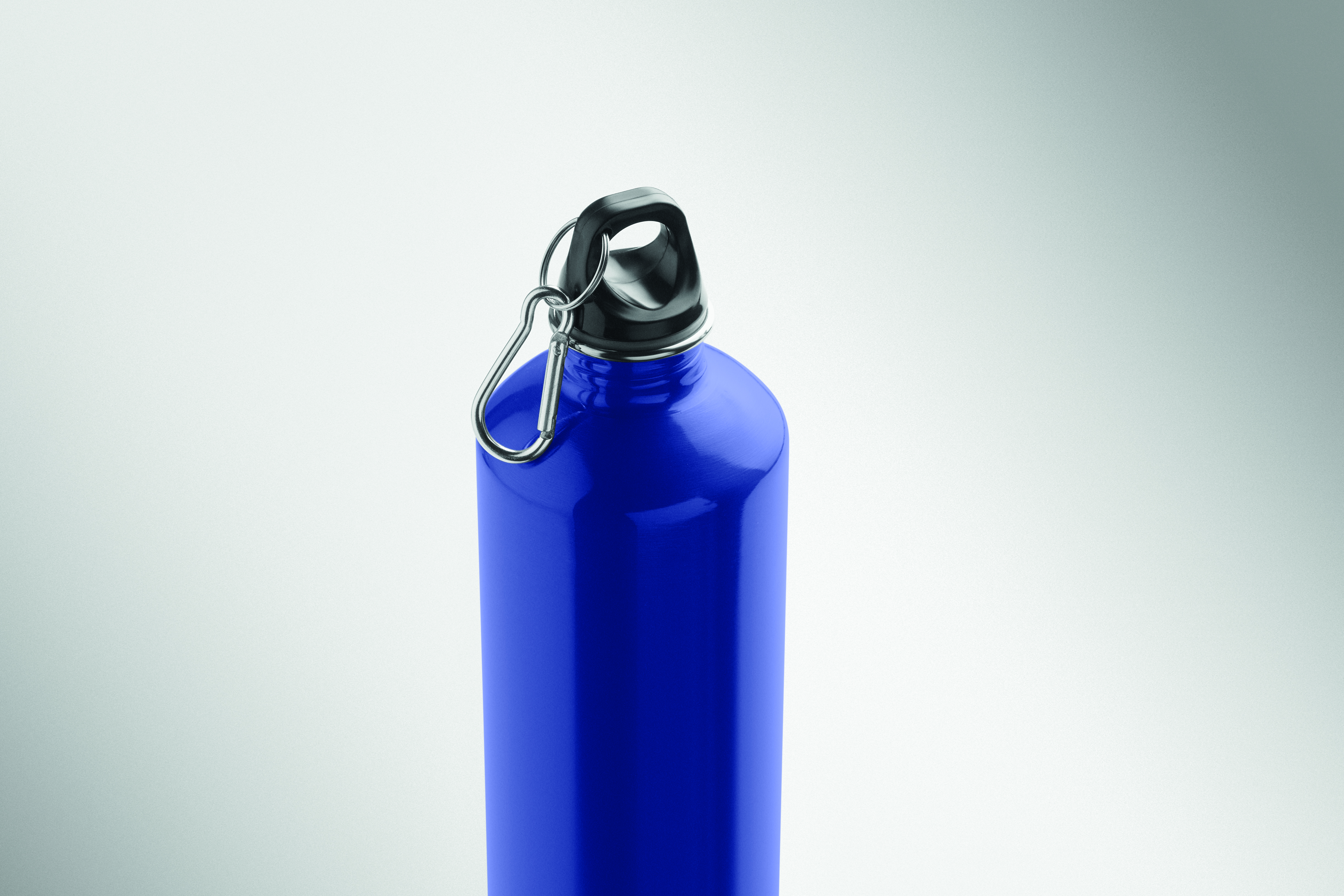 Edelstahl Trinkflasche 1000 ml einwandig mit Karabiner, bedruckbar
