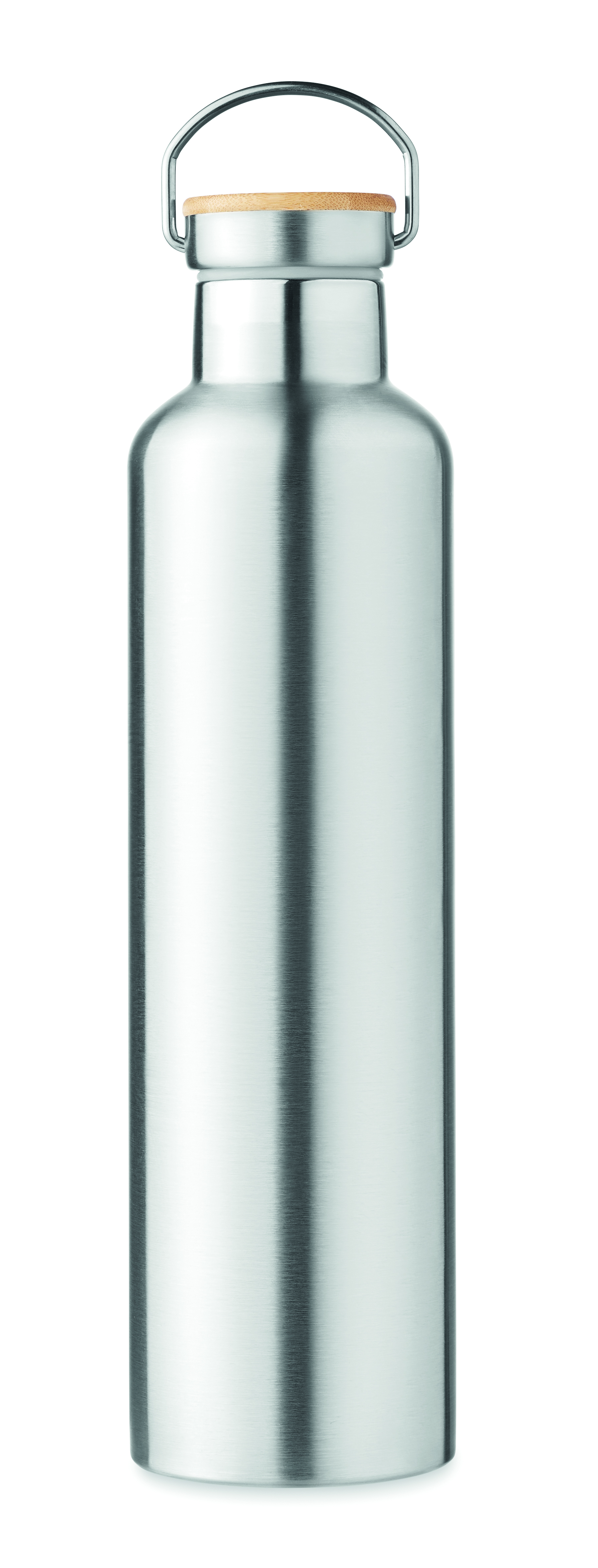 Isolierflasche 1000 ml HELSINKI LARGE – Edelstahl mit Bambusdeckel