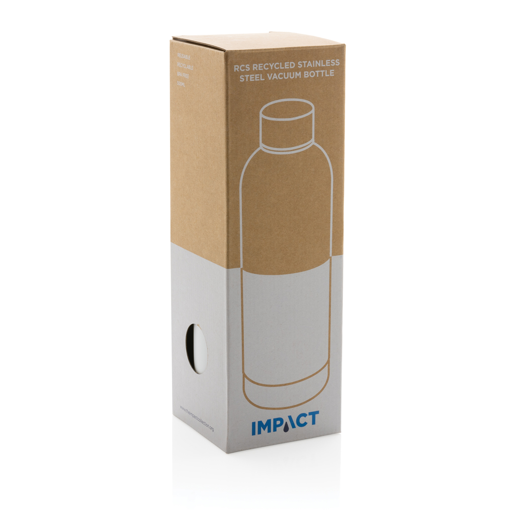 Impact Vakuumflasche 500 ml recycelter Edelstahl RCS – bedruckbar