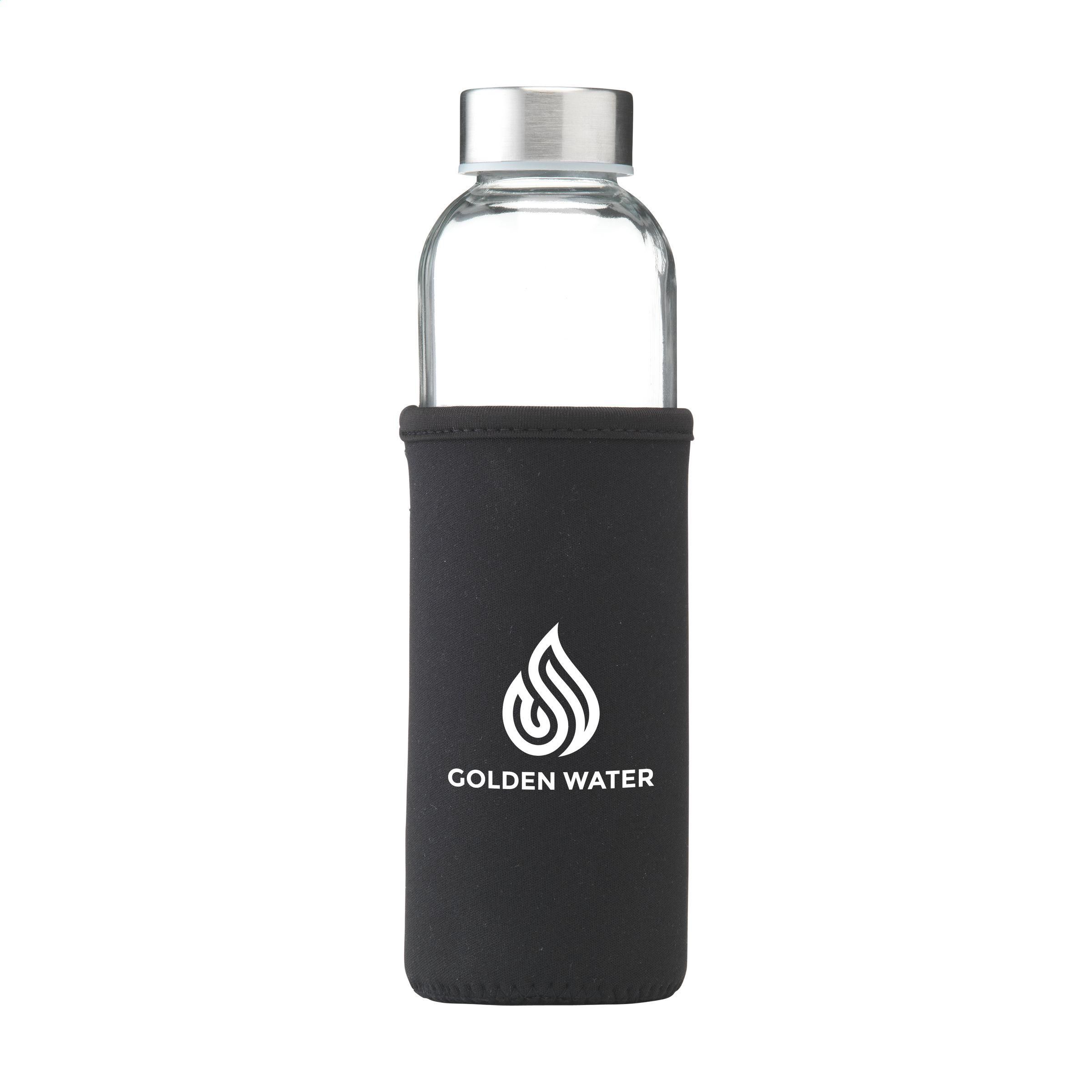 Glas-Trinkflasche 500 ml Senga mit Neoprenhülle, bedruckbar