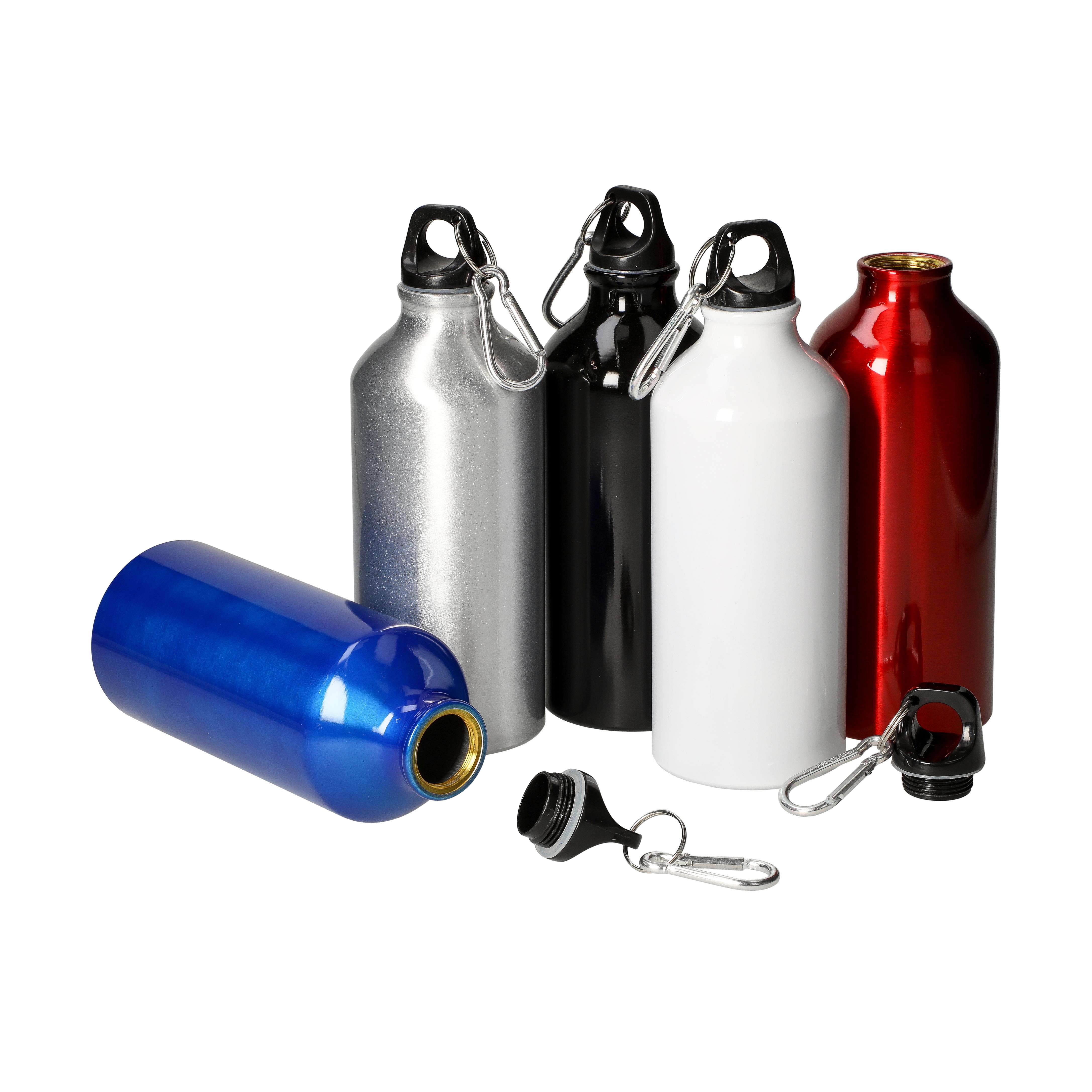 Aluminiumflasche "Sporty" 0,6 l – Sportflasche bedruckbar als Werbeartikel