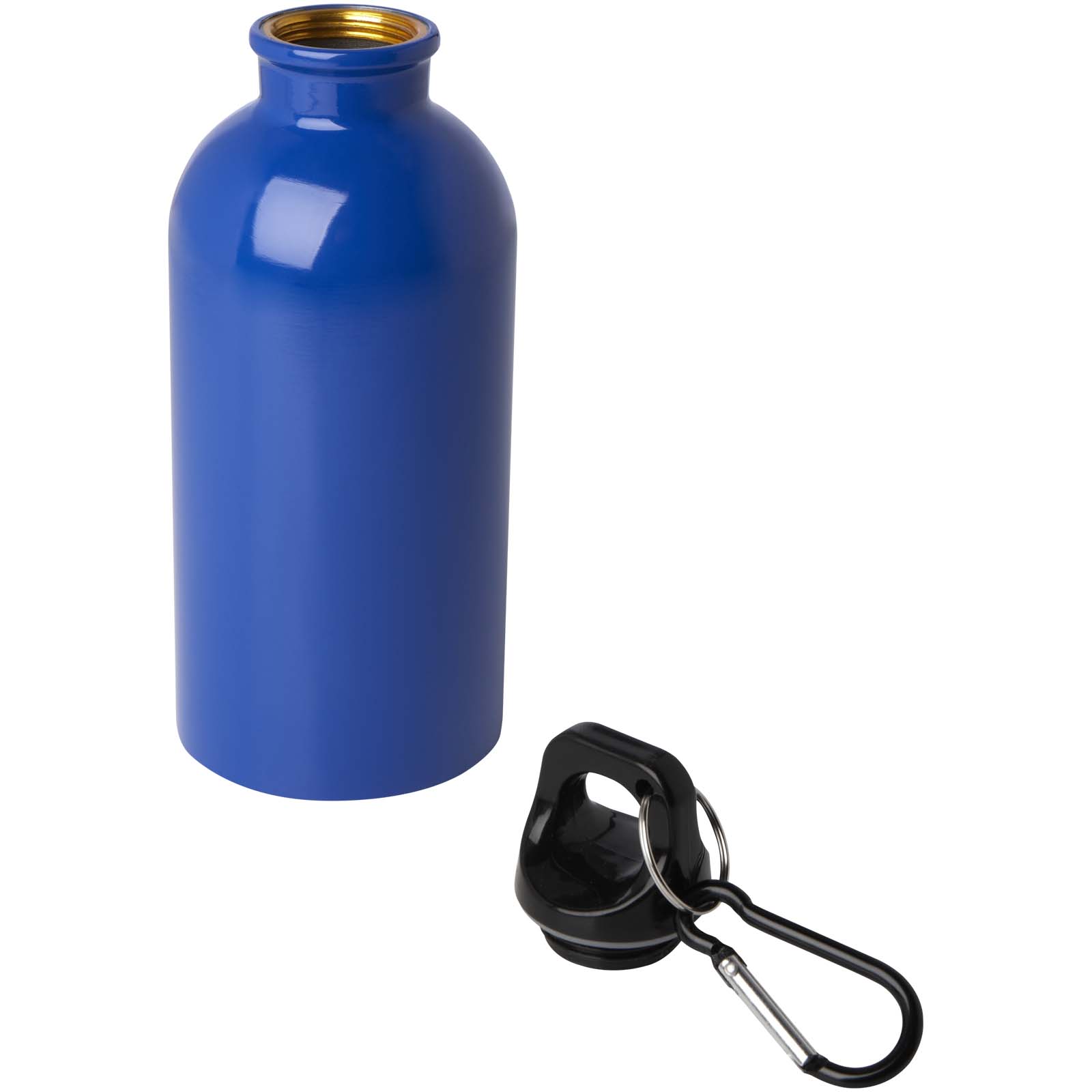 Edelstahl-Trinkflasche Oregon 400 ml, einwandig, mit Karabinerhaken