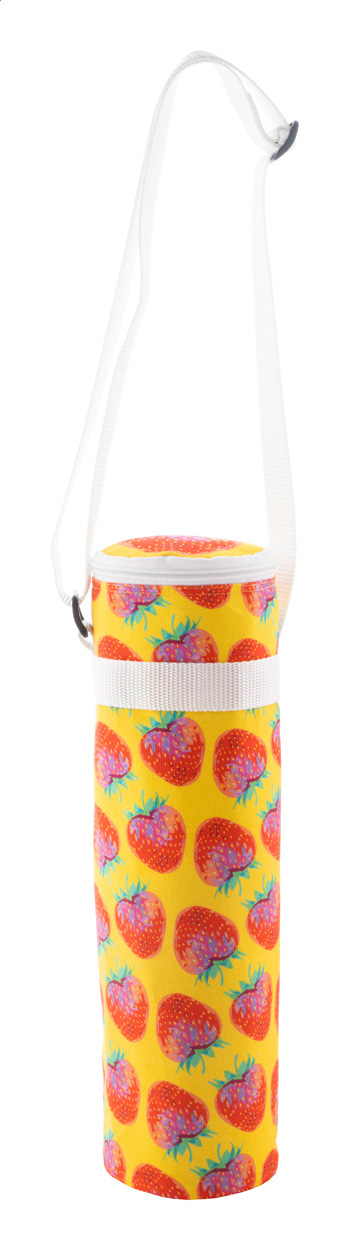 Flaschen-Kühltasche CreaCool Aqua aus RPET, für 1,5 l, bedruckbar