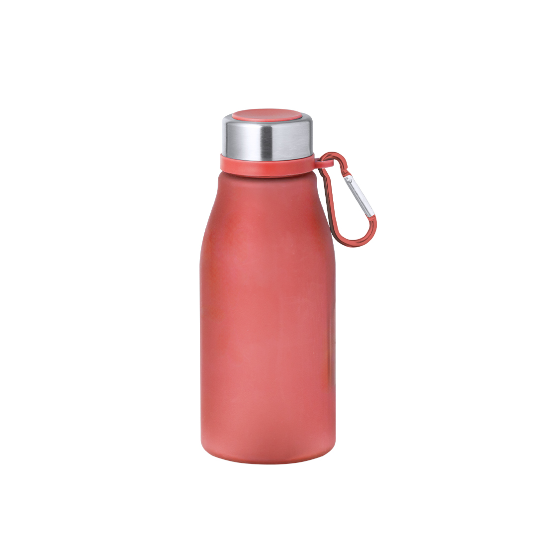 Trinkflasche Katsur – RPET-Flasche 370 ml mit Karabiner, bedruckbar