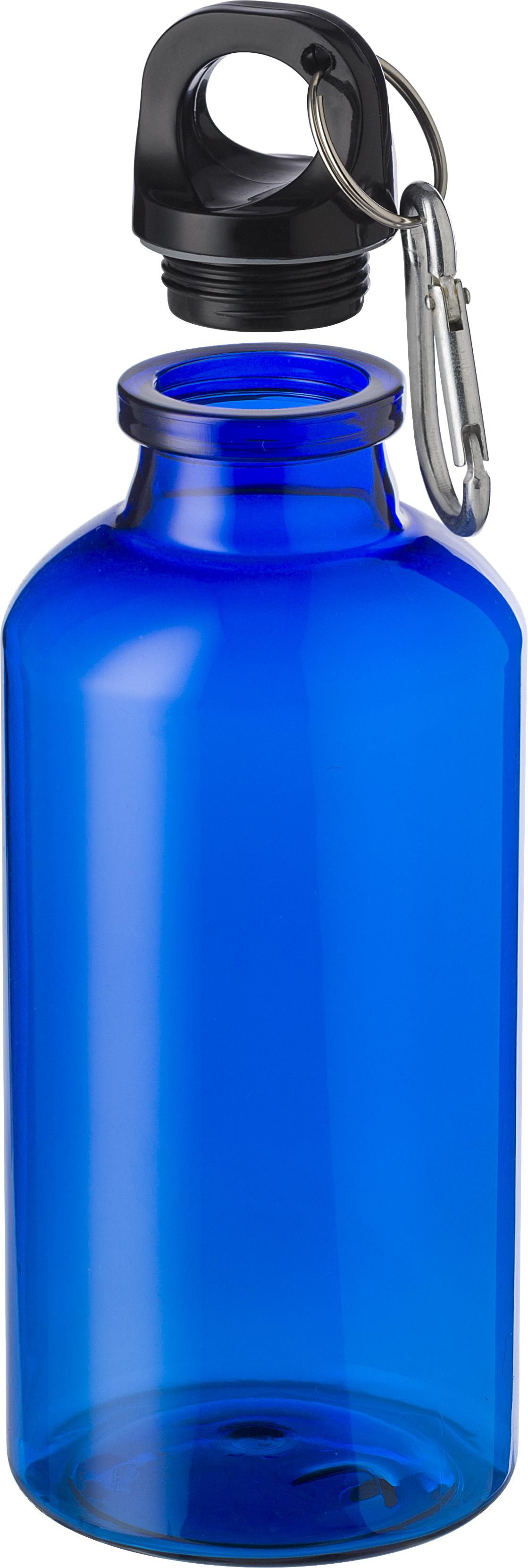 rPET-Trinkflasche Nancy 400 ml mit Karabiner – bedruckbar