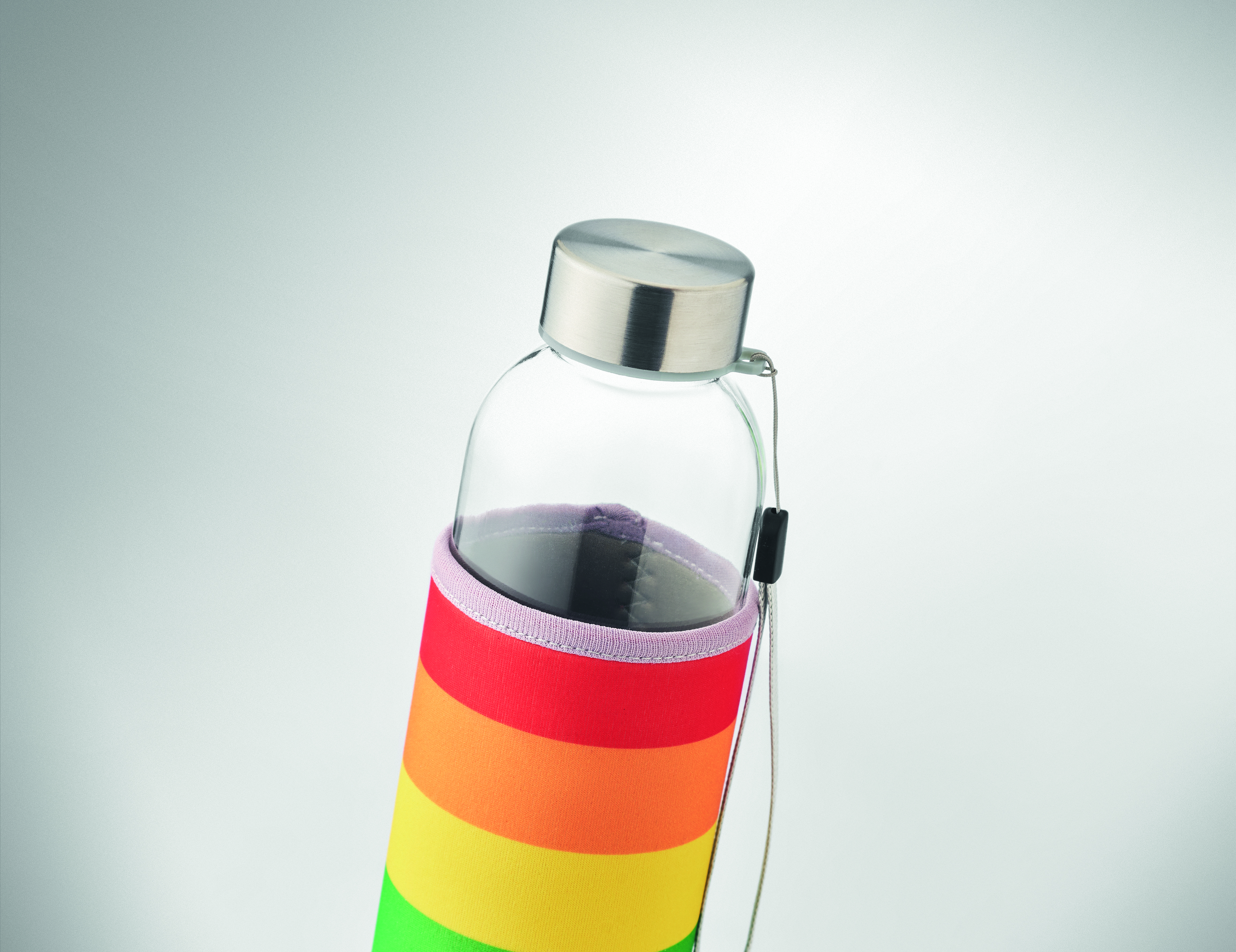 Glas-Trinkflasche 500 ml UTAH GLASS mit Neopren-Hülle, bedruckbar