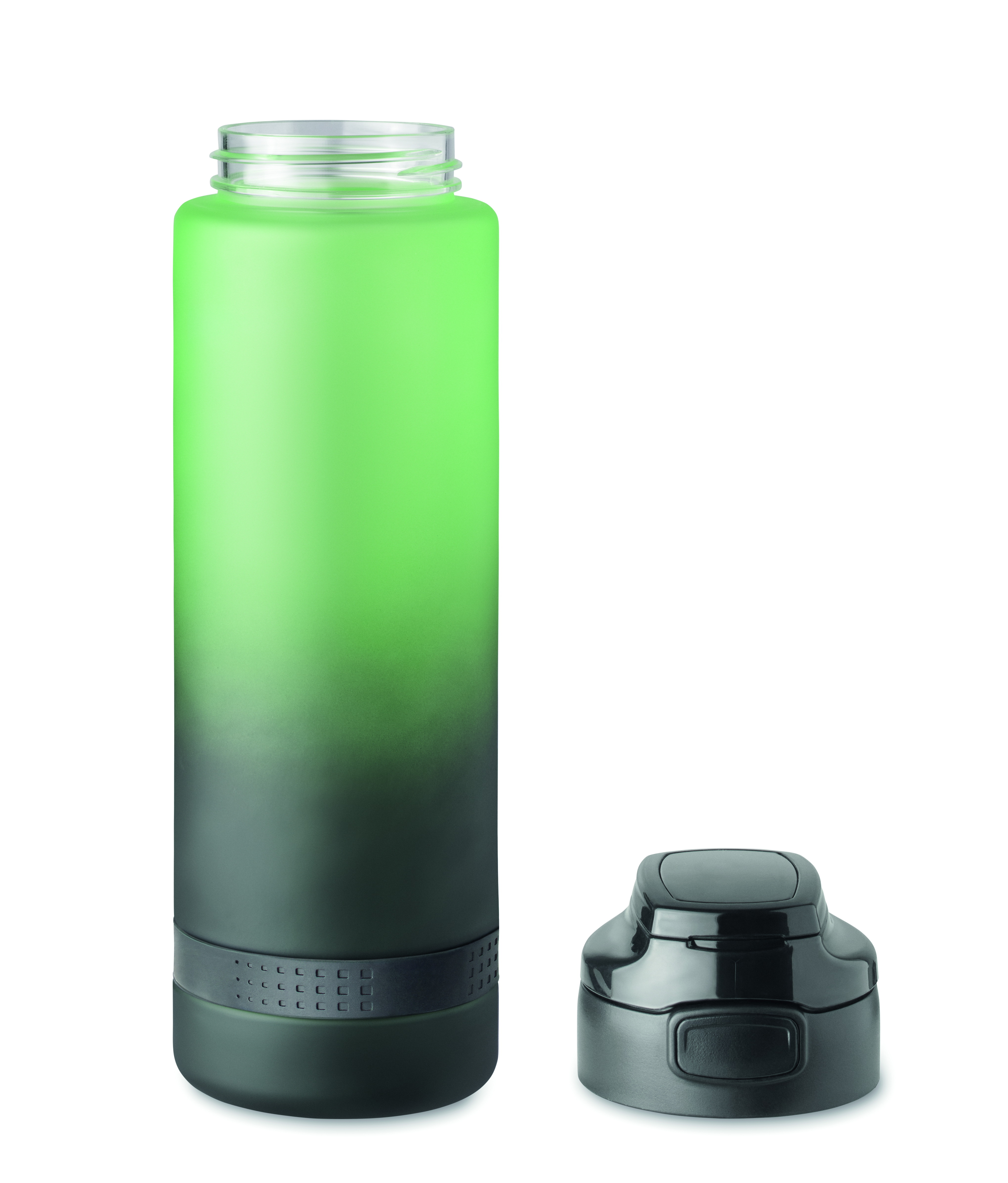 Sport-Trinkflasche RPET 1L LEVEL mit Zeitmarkierung & Flip-Top