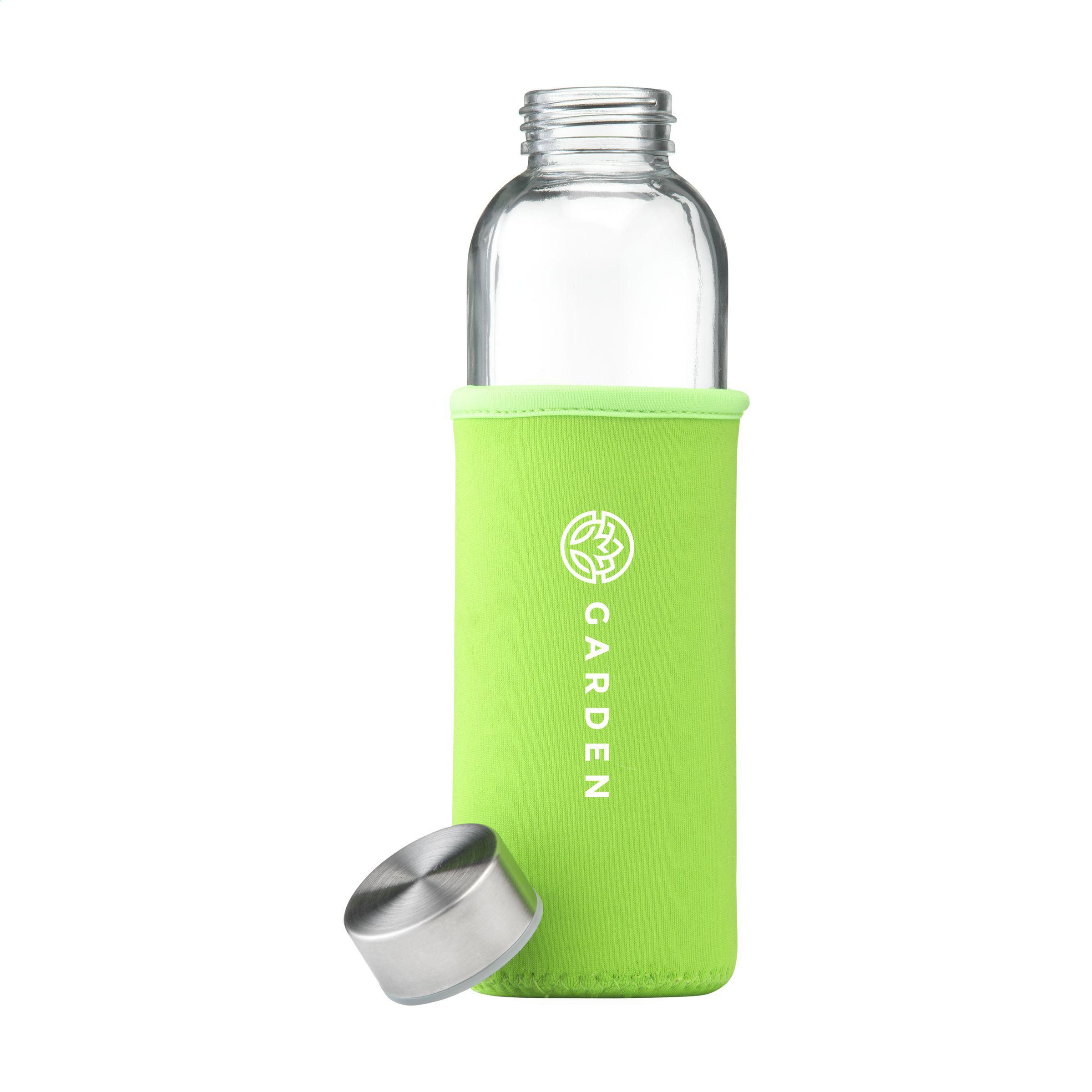 Glas-Trinkflasche 500 ml Senga mit Neoprenhülle, bedruckbar