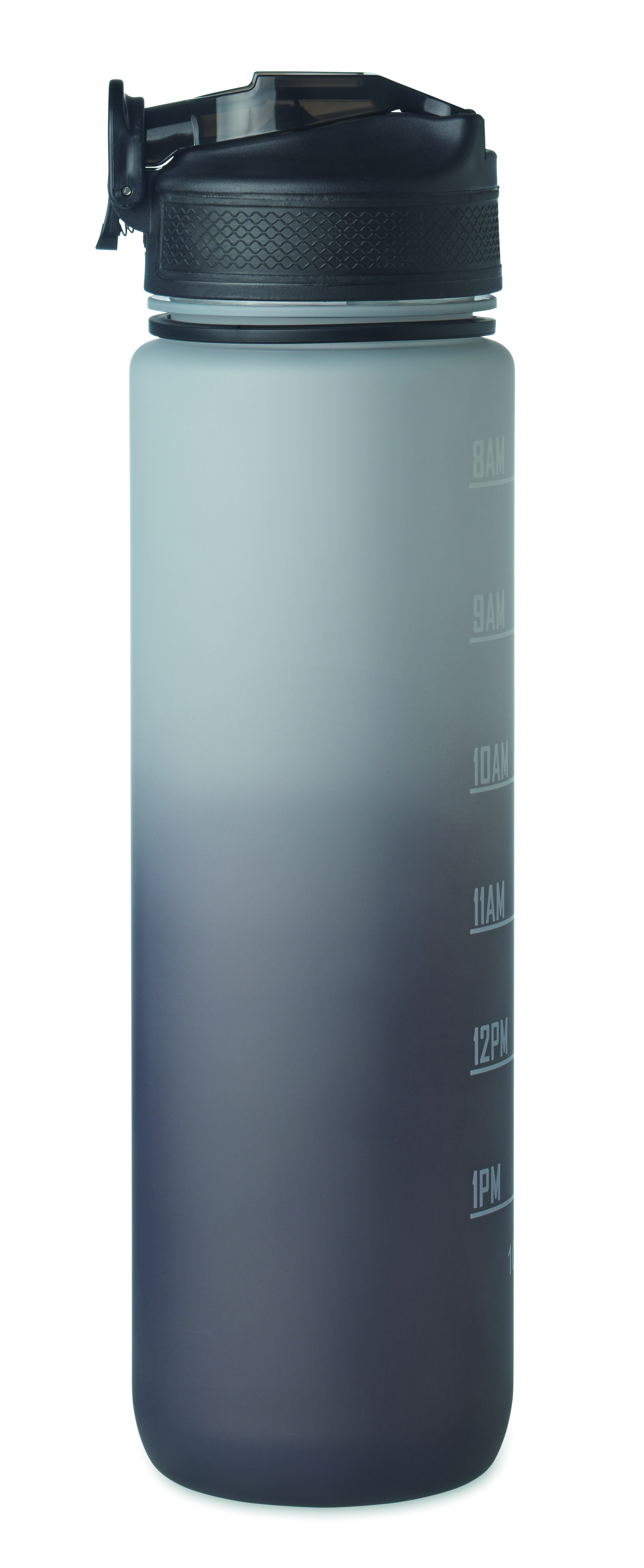 Sport-Trinkflasche RPET 1L ACTIVATE mit Trinkhalm & Zeitmarkierung