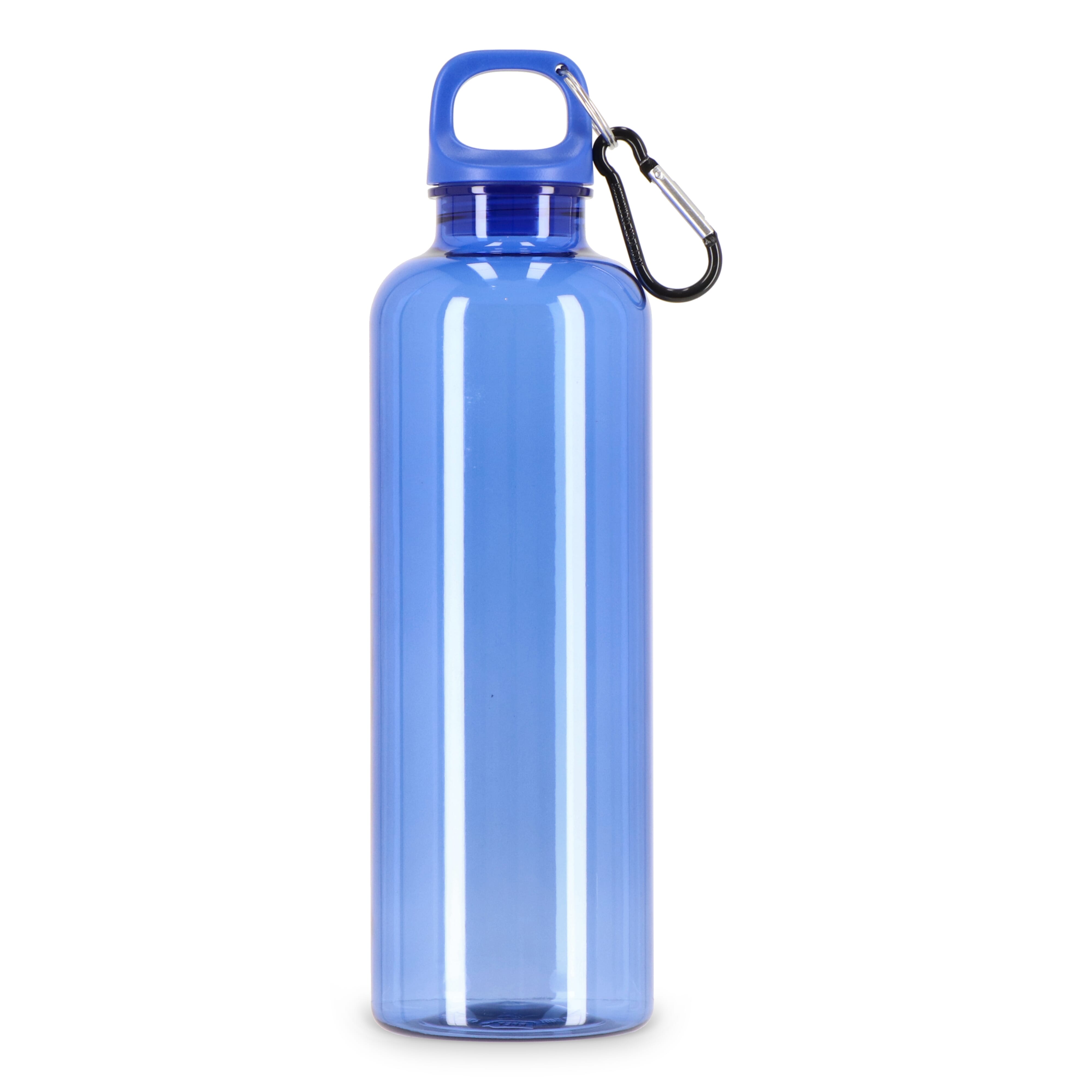 Trinkflasche R-PET 750 ml mit Karabiner – bedruckbar als Werbeartikel