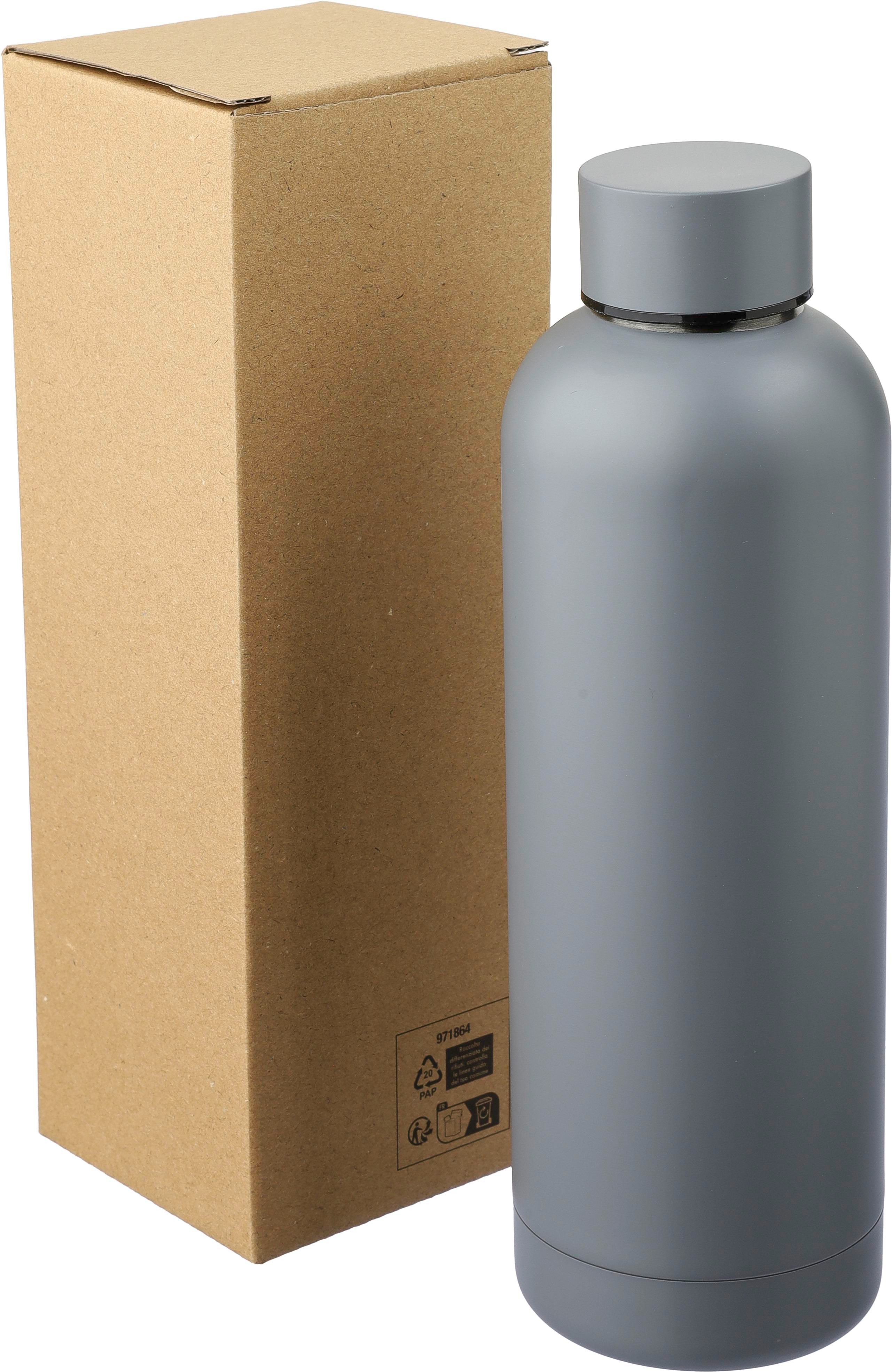 Edelstahl-Trinkflasche recycelt, 500 ml, doppelwandig, bedruckbar