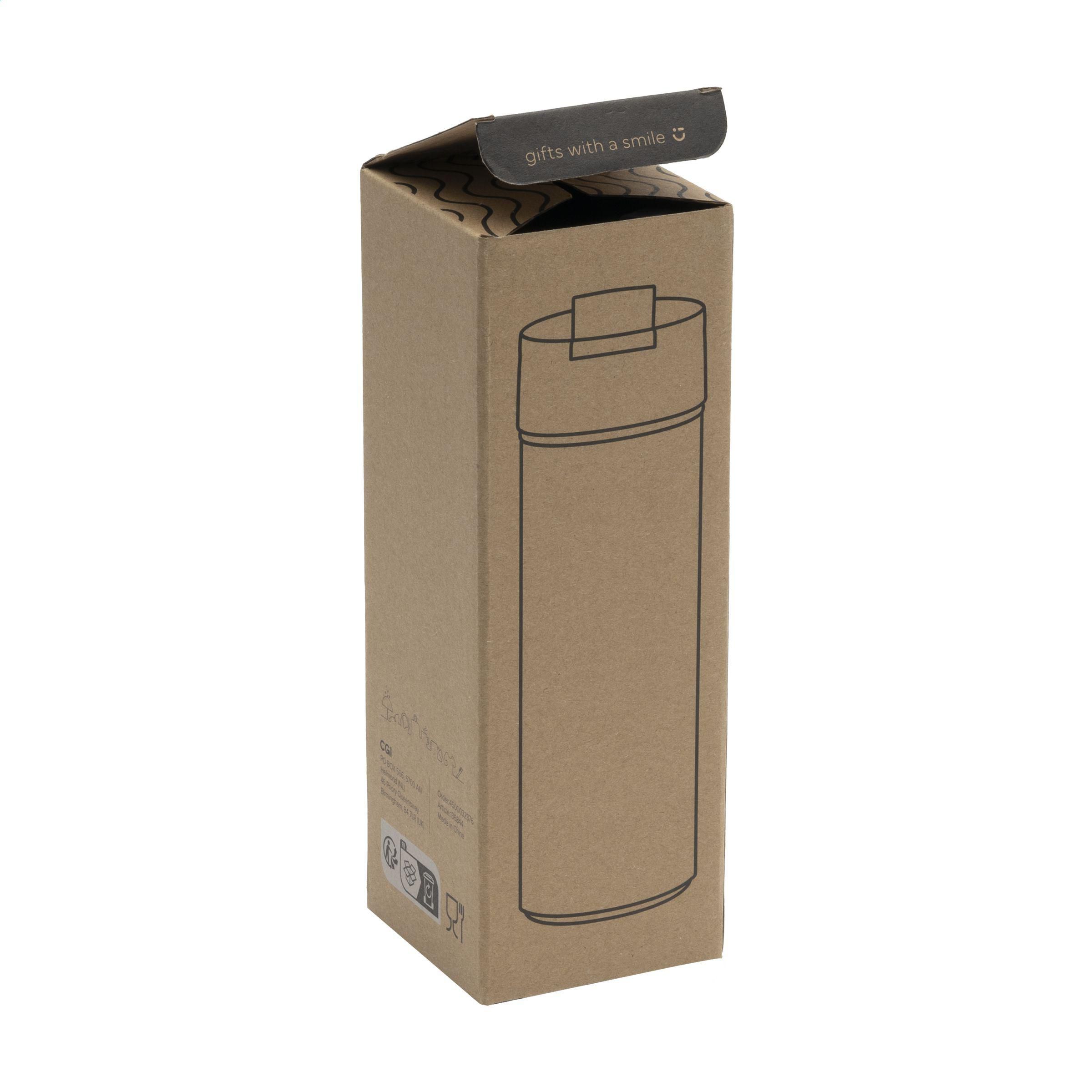 Thermoflasche Sakura 360 ml Edelstahl mit Bambus & Teesieb